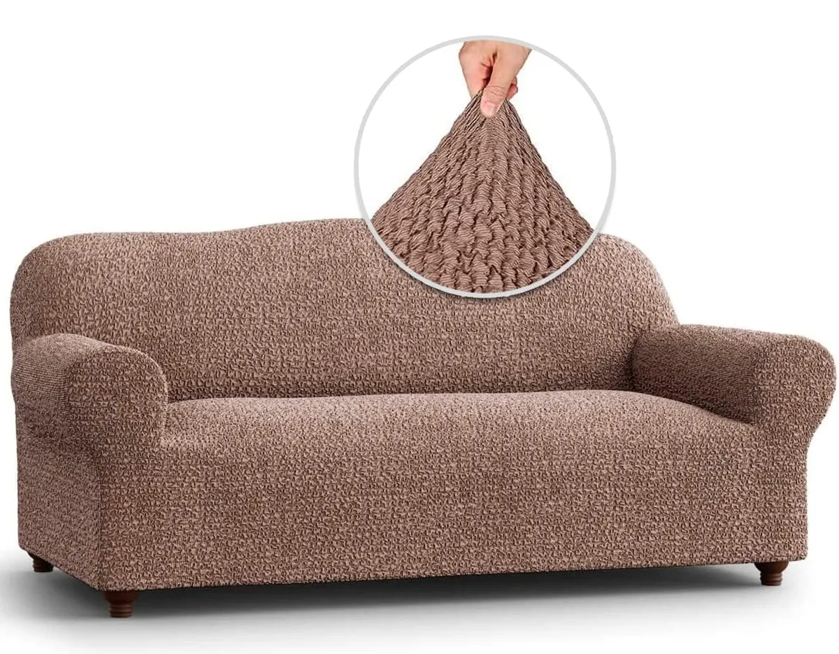 Sofa Slipcovers - 1-Piece Furniture Protector - Form Fit, Machine Washable - CottonRich Collection — image 8