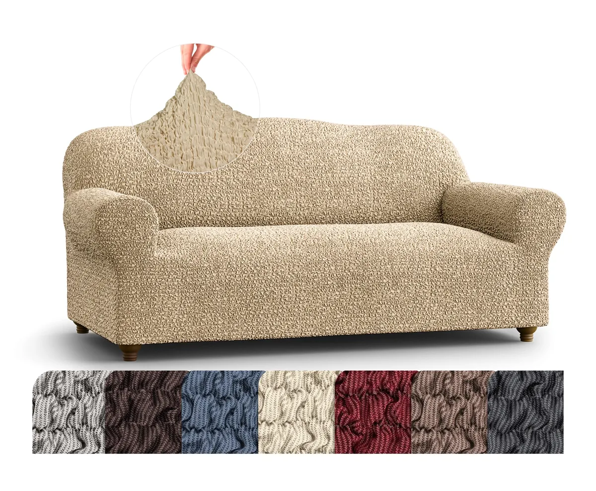 Sofa Slipcovers - 1-Piece Furniture Protector - Form Fit, Machine Washable - CottonRich Collection — image 17