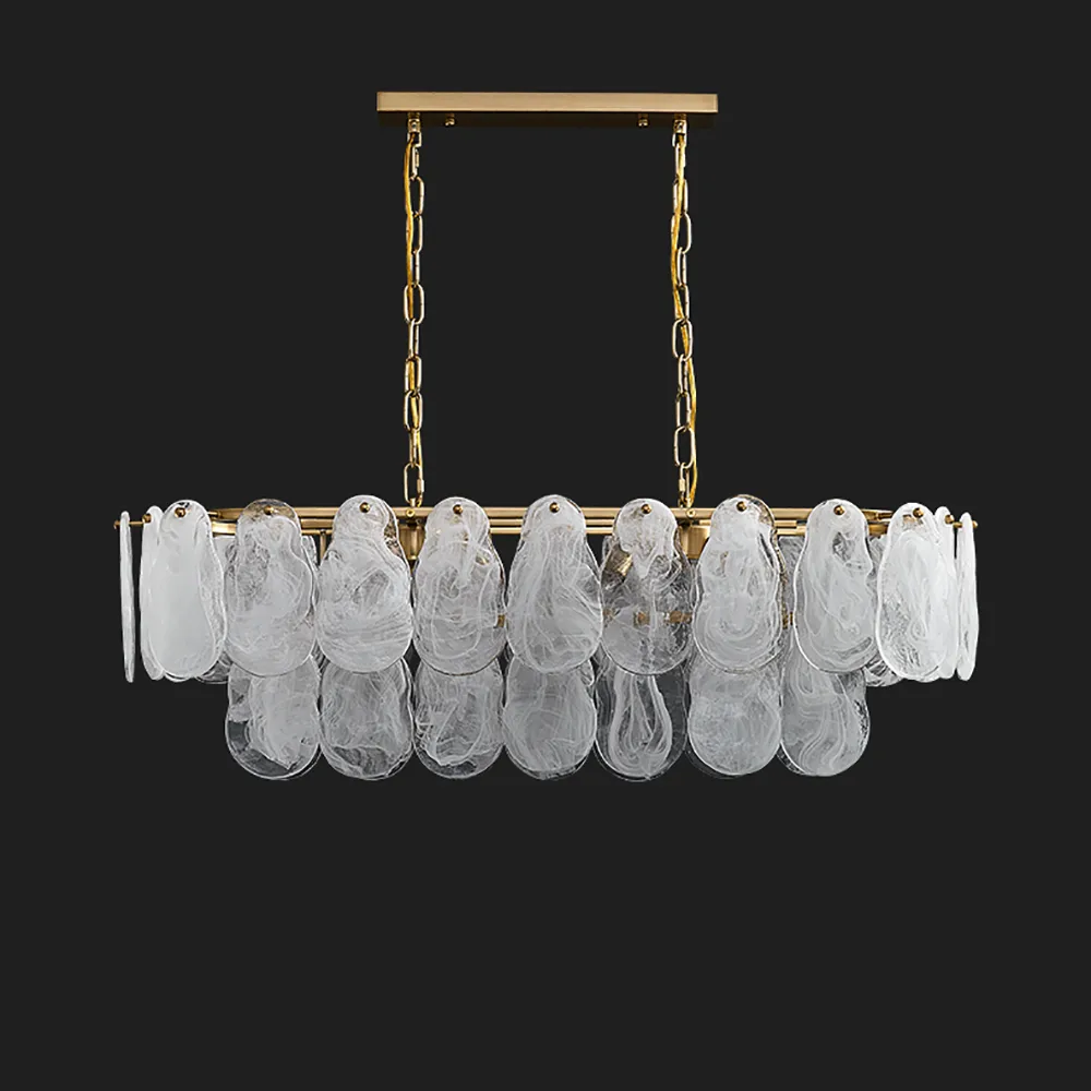 Cloude Modern Multi-Tier Cloud Glass Pendant Light Kitchen Island Light Adjustable Chain — image 6