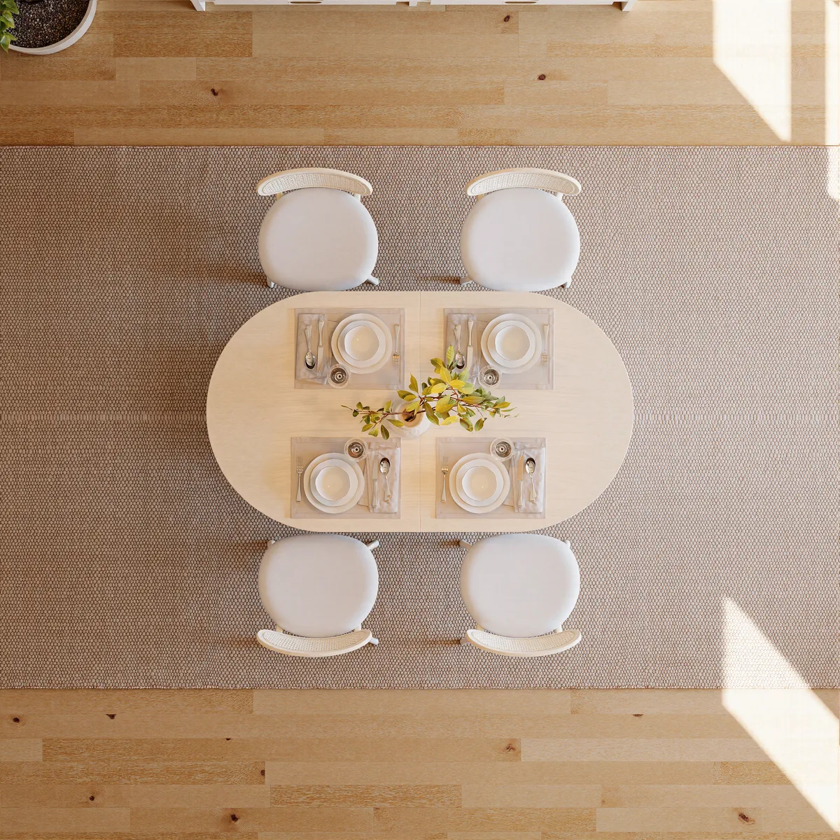 Japandi 79"-94" Oval Extendable Black Dining Table Butterfly Leaf 6-8 Seater — image 15