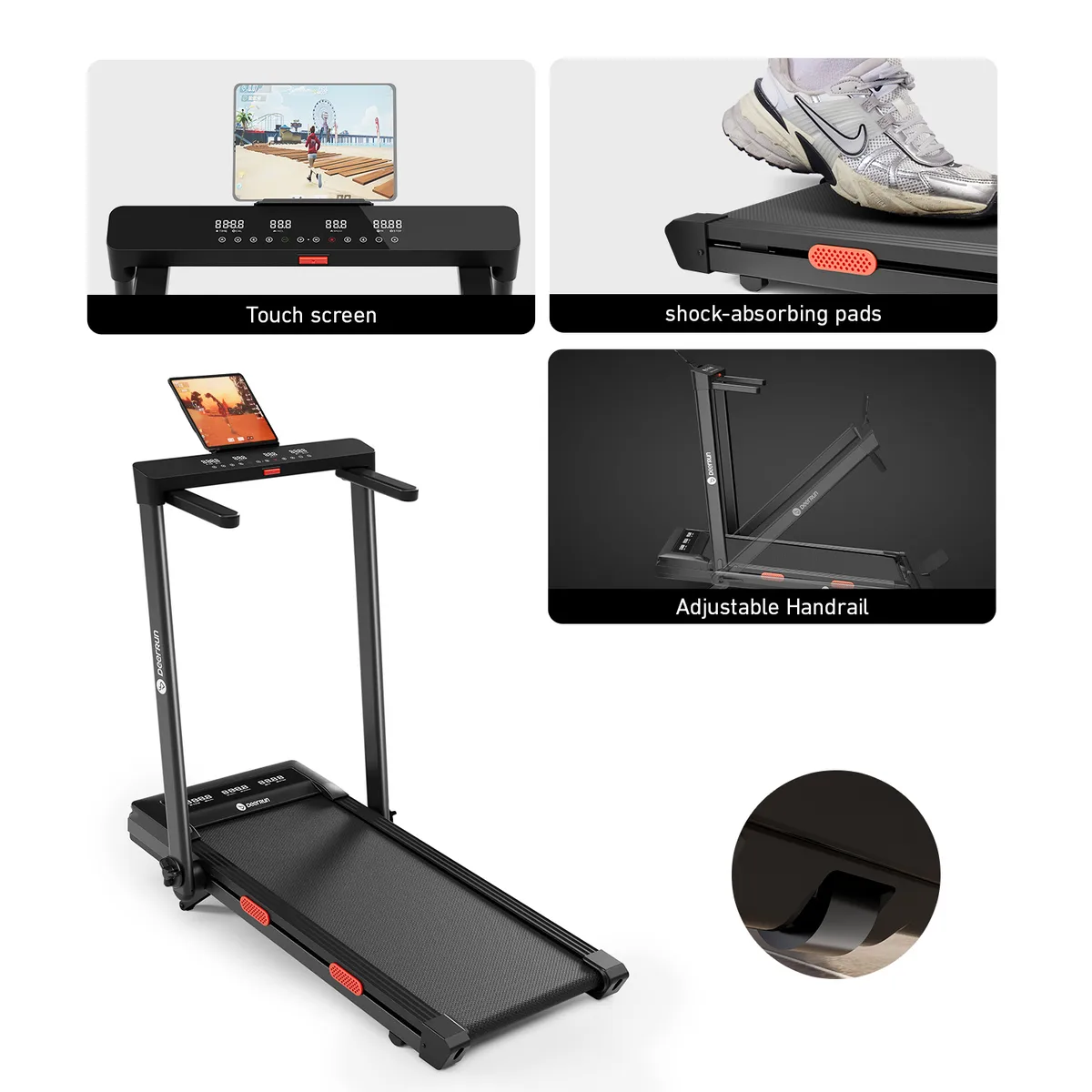 Z10 Pro Muse Type 2 in 1 Foldable Treadmill with Remote Control, 12% Auto Incline — image 3