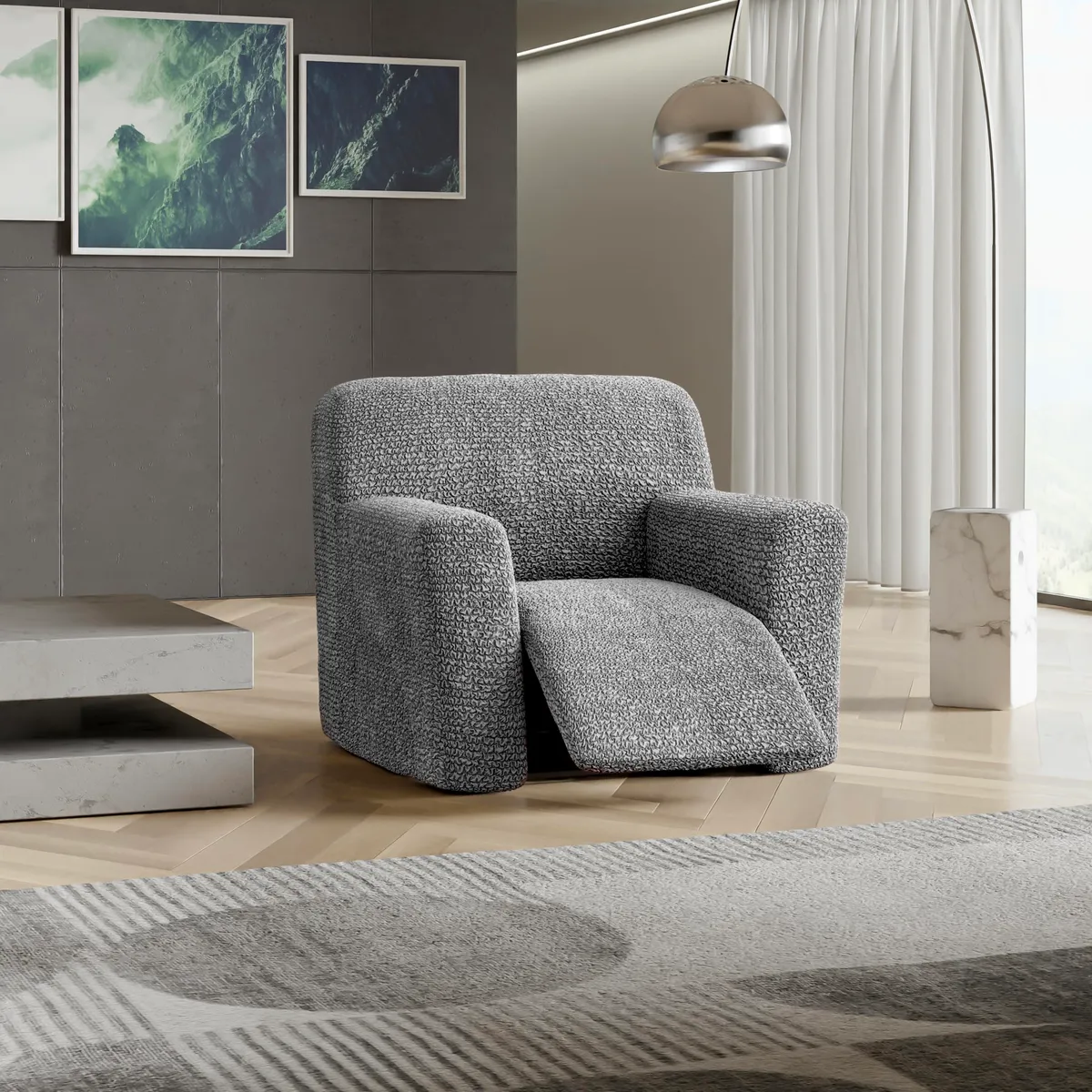 Recliner Chair Slipcover - 1-Piece Furniture Protector - Form Fit, Machine Washable -MicrofibraCollection — image 24