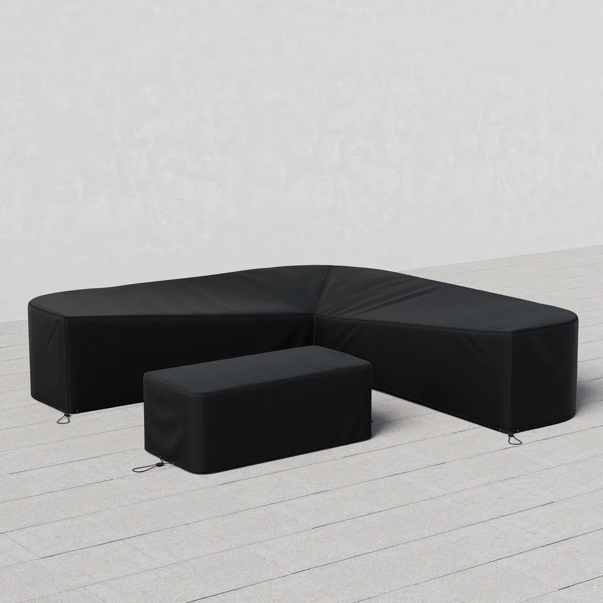600D 2-Pieces Polyester Weatherproof Outdoor Patio Furniture Set Covers — image 3