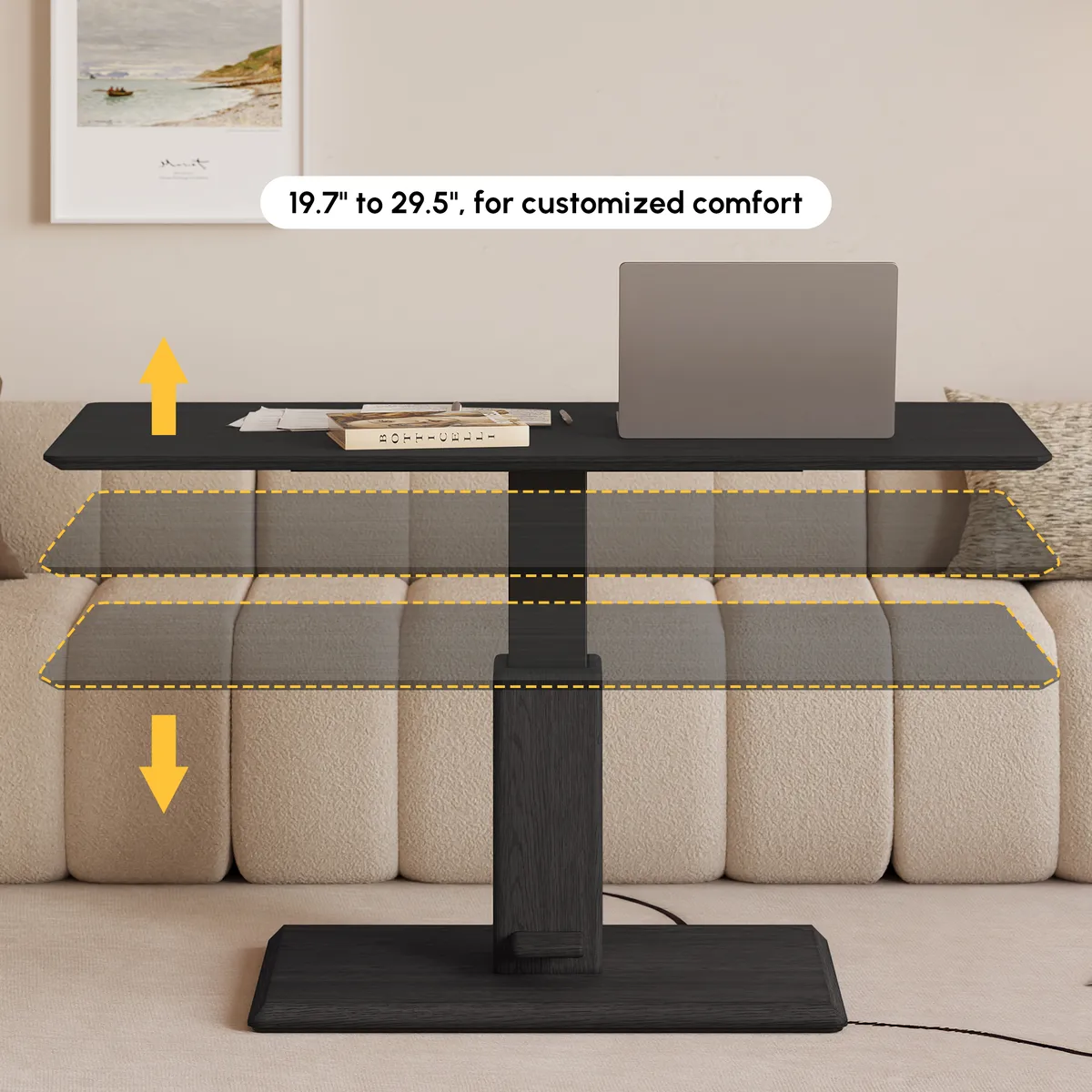 47" Black Lift-Top Height-Adjustable Coffee Table — image 10