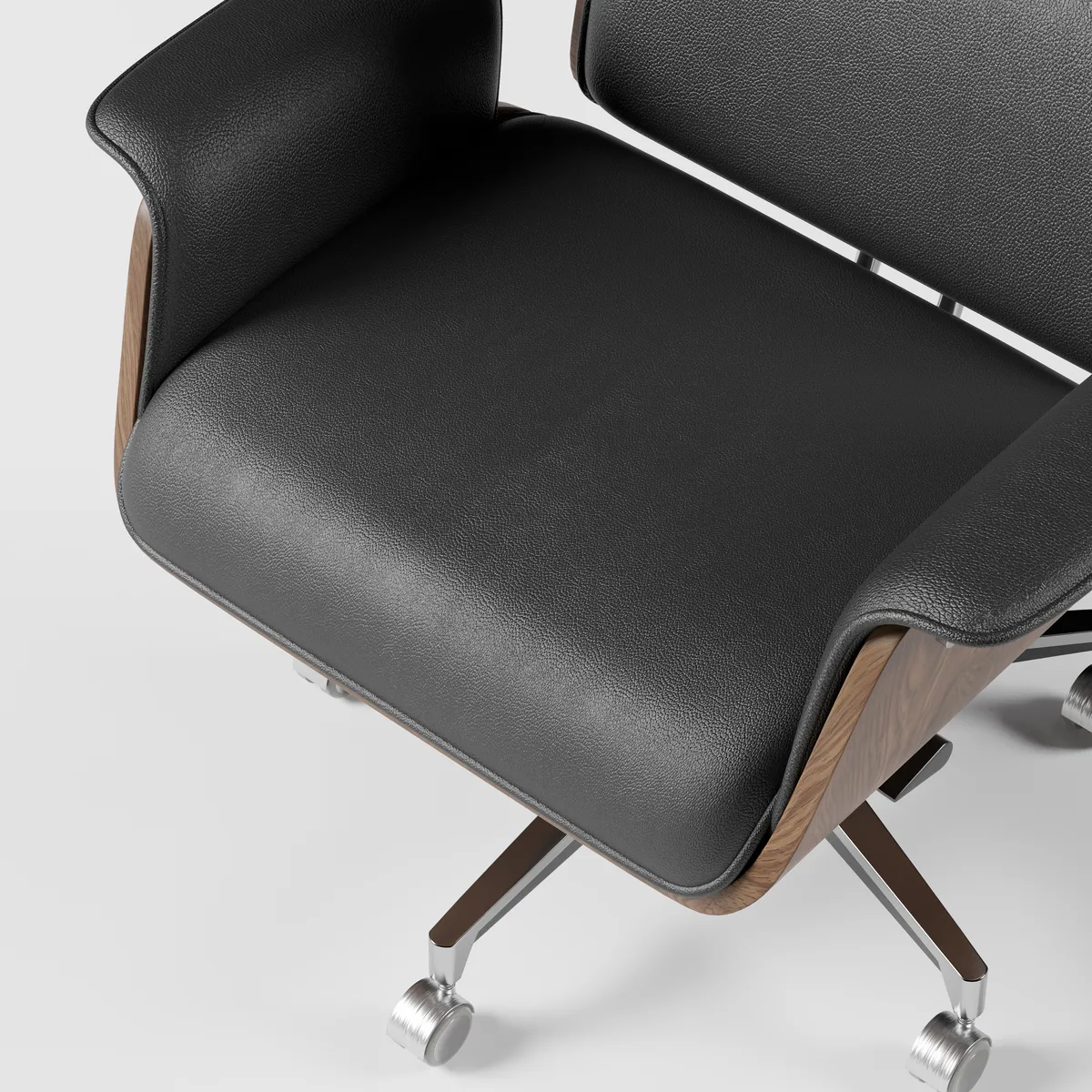 Modern Off White Home Office Chair Upholstered Swivel Task Office Chair High Back — image 8