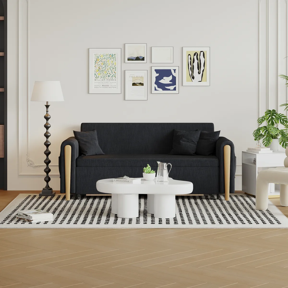 Black Upholstered King Size Daybed with Trundle — image 7