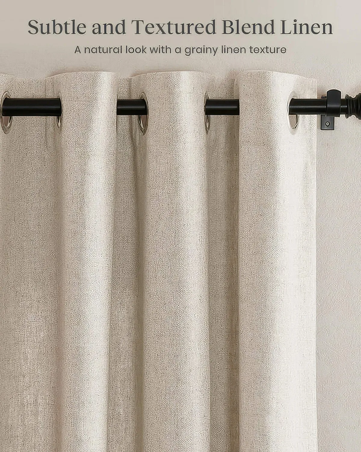 Venetian Linen Blend Heavyweight Textured Custom Curtain — image 4