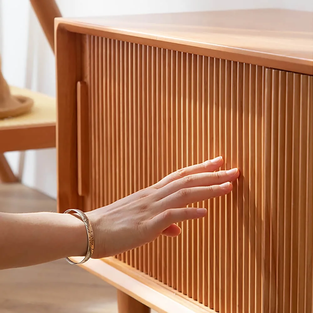 47.2" Solid Rubberwood Natural Entryway Bench with Storage — image 4