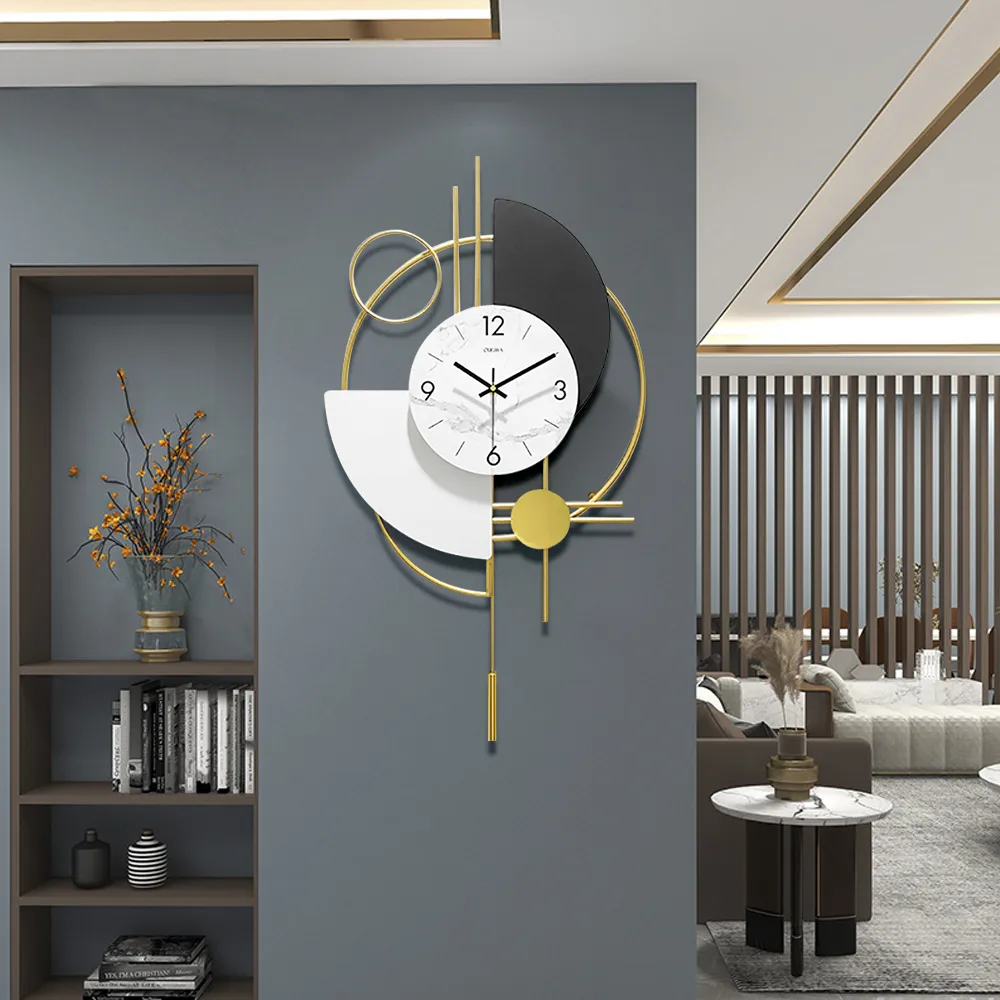 30" Modern Metal Wall Clock with Dimmable LED Light and Remote Control — image 12
