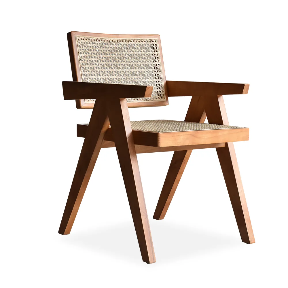 Archic Rattan Dining Chairs with Solid Wood Frame Japandi — image 15