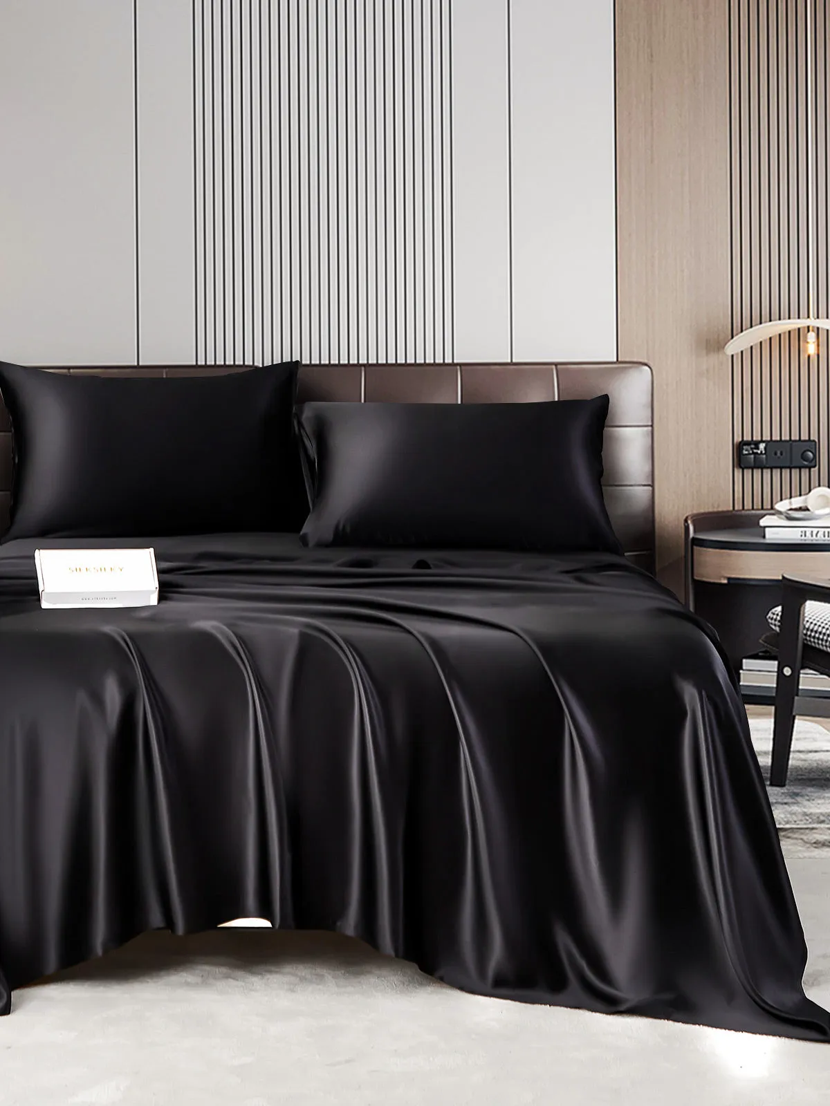 22Momme Silk 4Pcs Set Fitted&Flat Sheets+2x Pillowcases — image 5