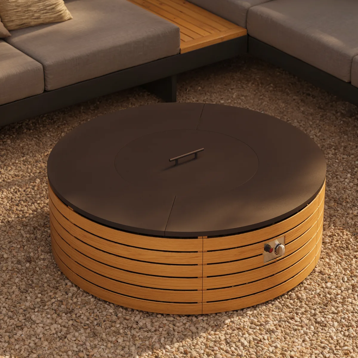 Tevara 39" Round Smokeless Propane Patio Fire Pit Table All Weather — image 7