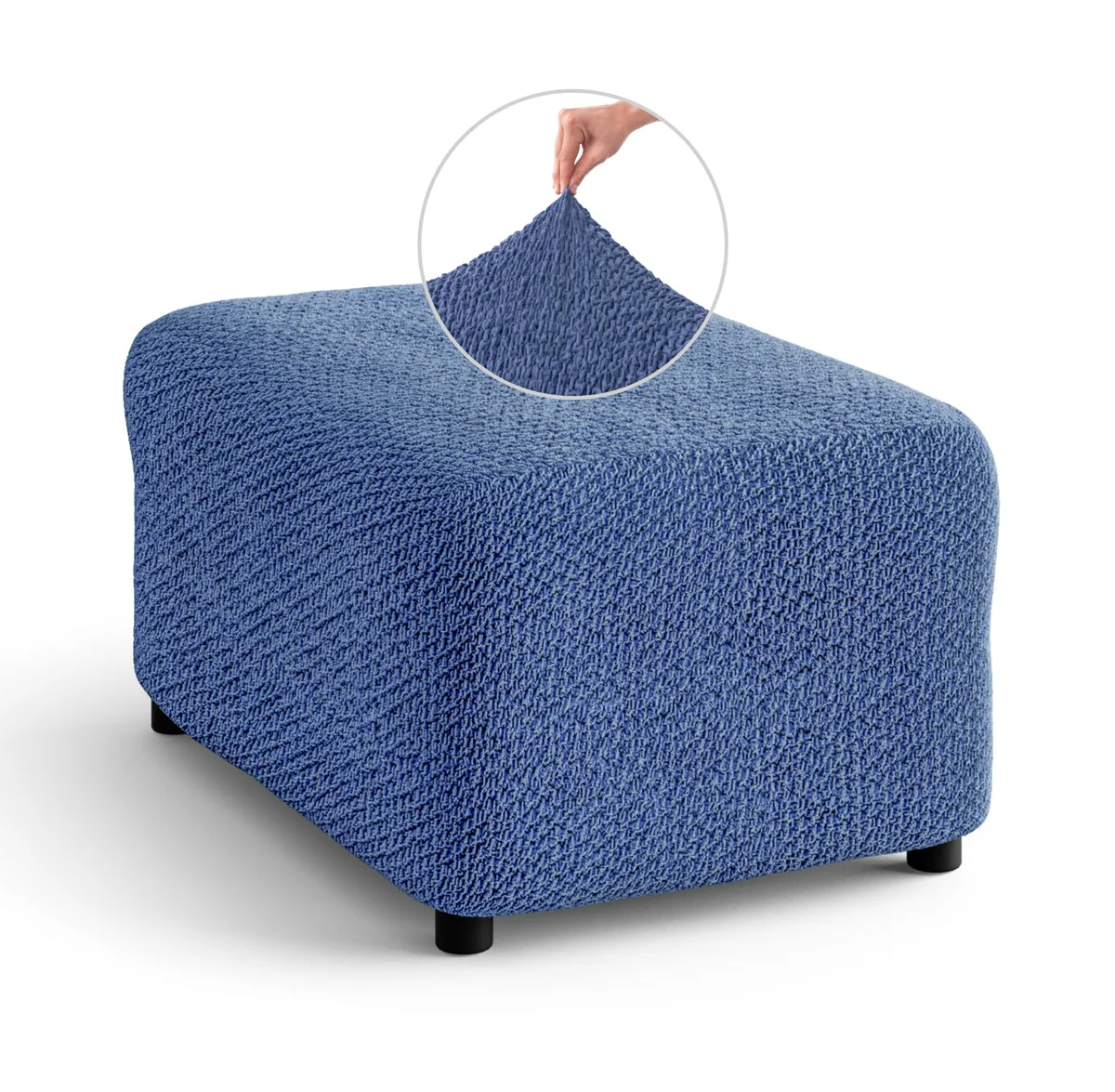 Ottoman Slipcovers - 1-Piece Furniture Protector - Form Fit, Machine Washable -VelvetCollection — image 9