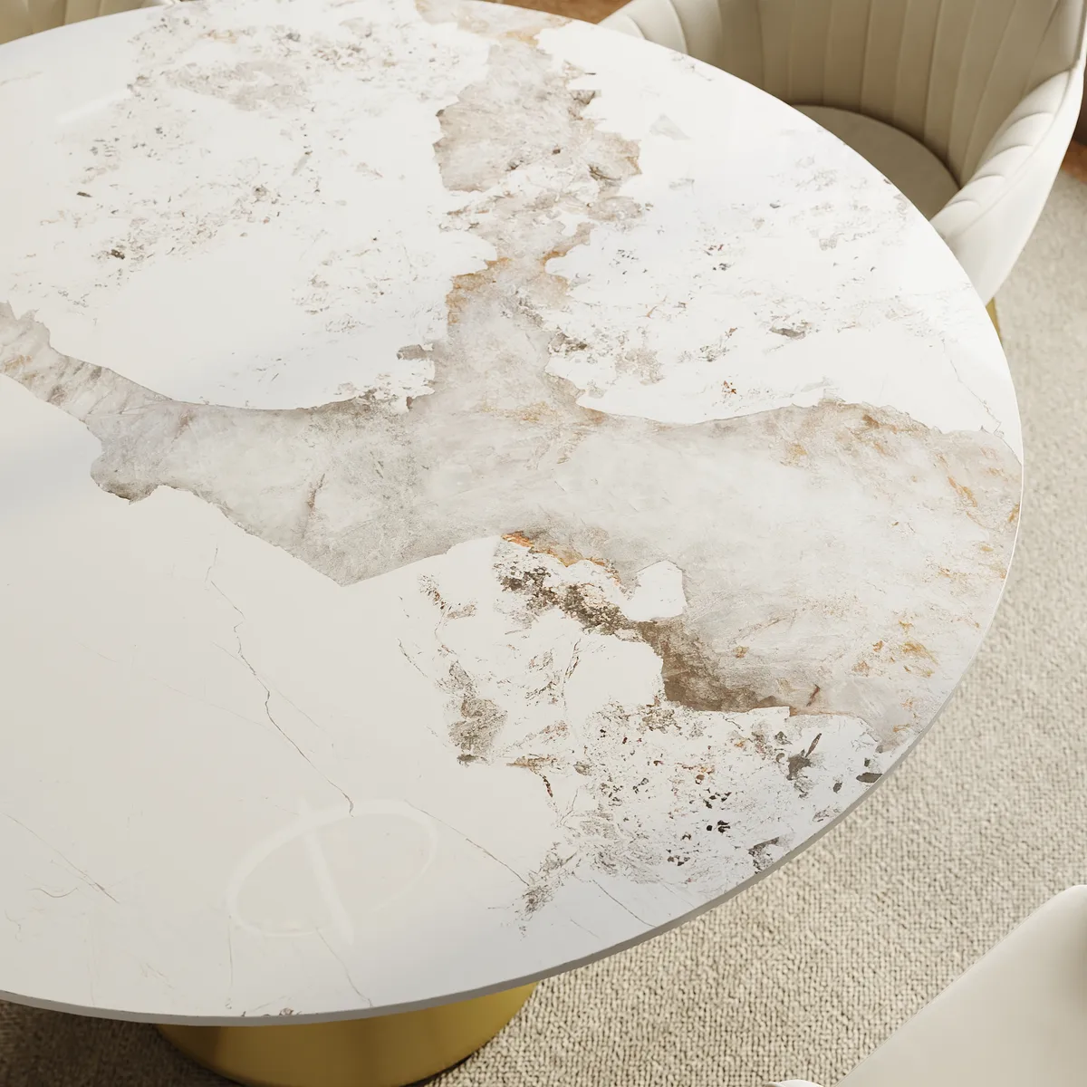 39" Modern Sintered Stone Dining Table Set with 2 Chairs — image 24