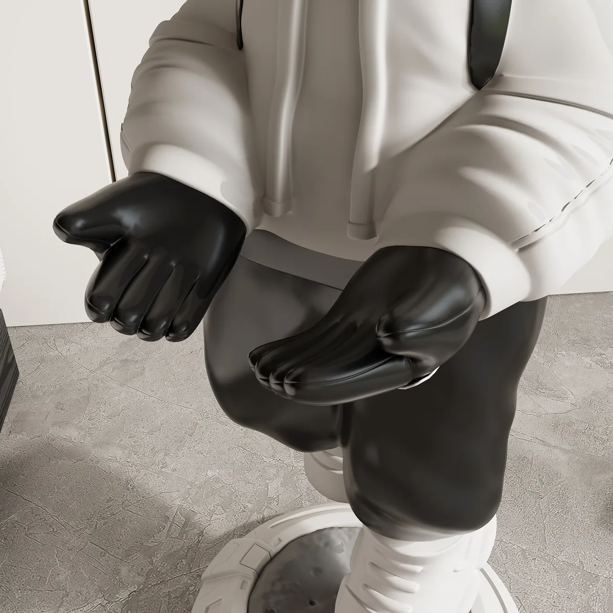 28.8" Astronaut Floor Sculpture Figurine Ornament Art Decor with Ball Lamp USB Charging — image 9