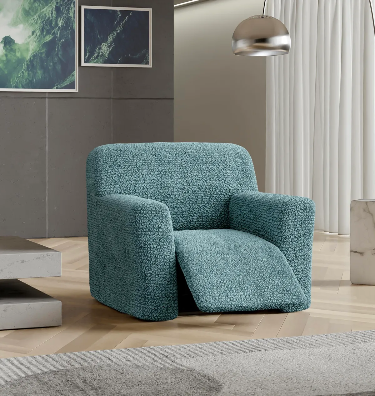 Recliner Chair Slipcover - 1-Piece Furniture Protector - Form Fit, Machine Washable -MicrofibraCollection — image 5
