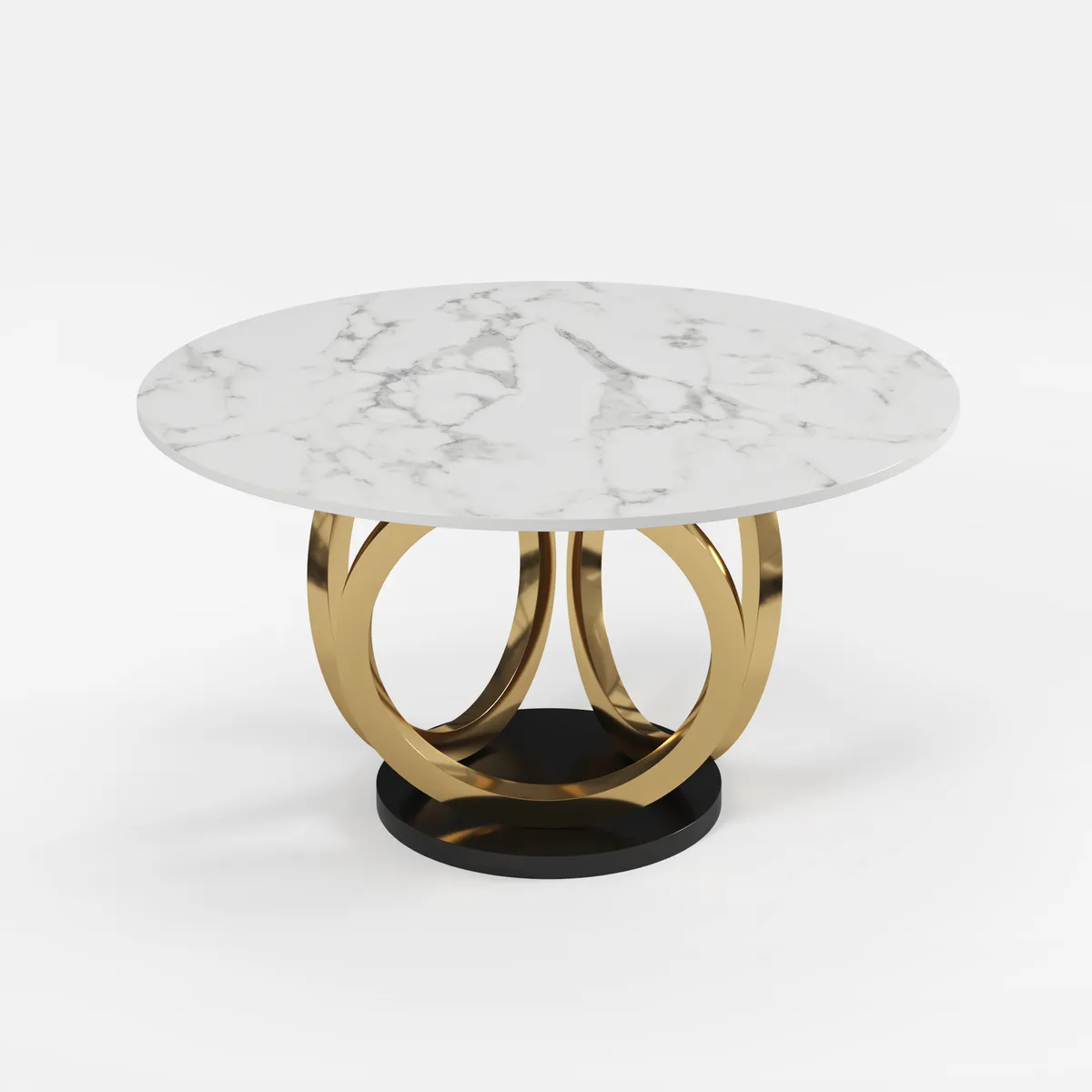 Dining Table Set 53.1" Faux Marble Dining Table White with 4 Velvet Chairs Modern — image 19