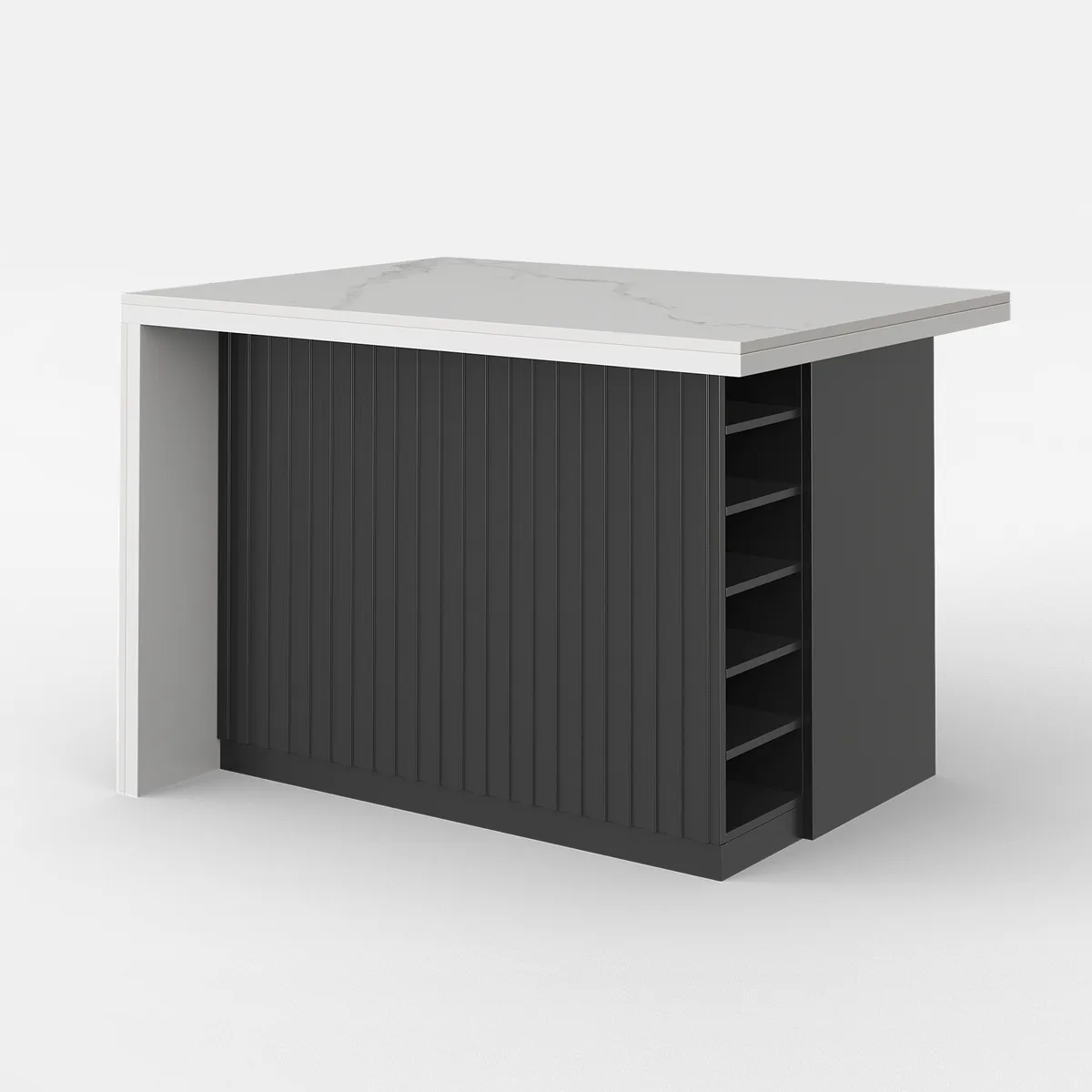 72" Modern Kitchen Island Laminate & 4 Counter Stools Set Storage Cabinet — image 10