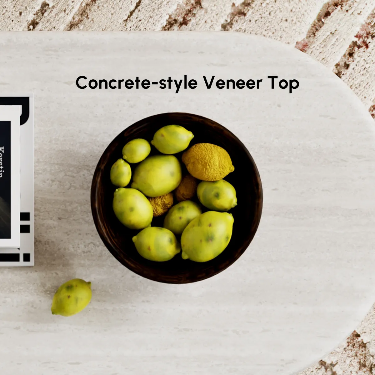 47"-60" Extendable Walnut Coffee Table with Travertine Veneer Top — image 9