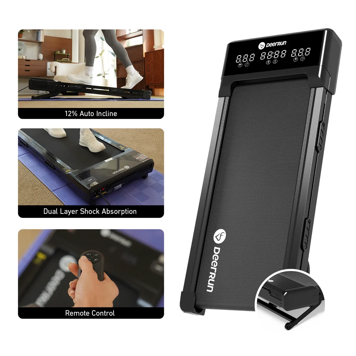 Z10 12% Auto Incline Smart Walking Pad Treadmill with remote — image 6
