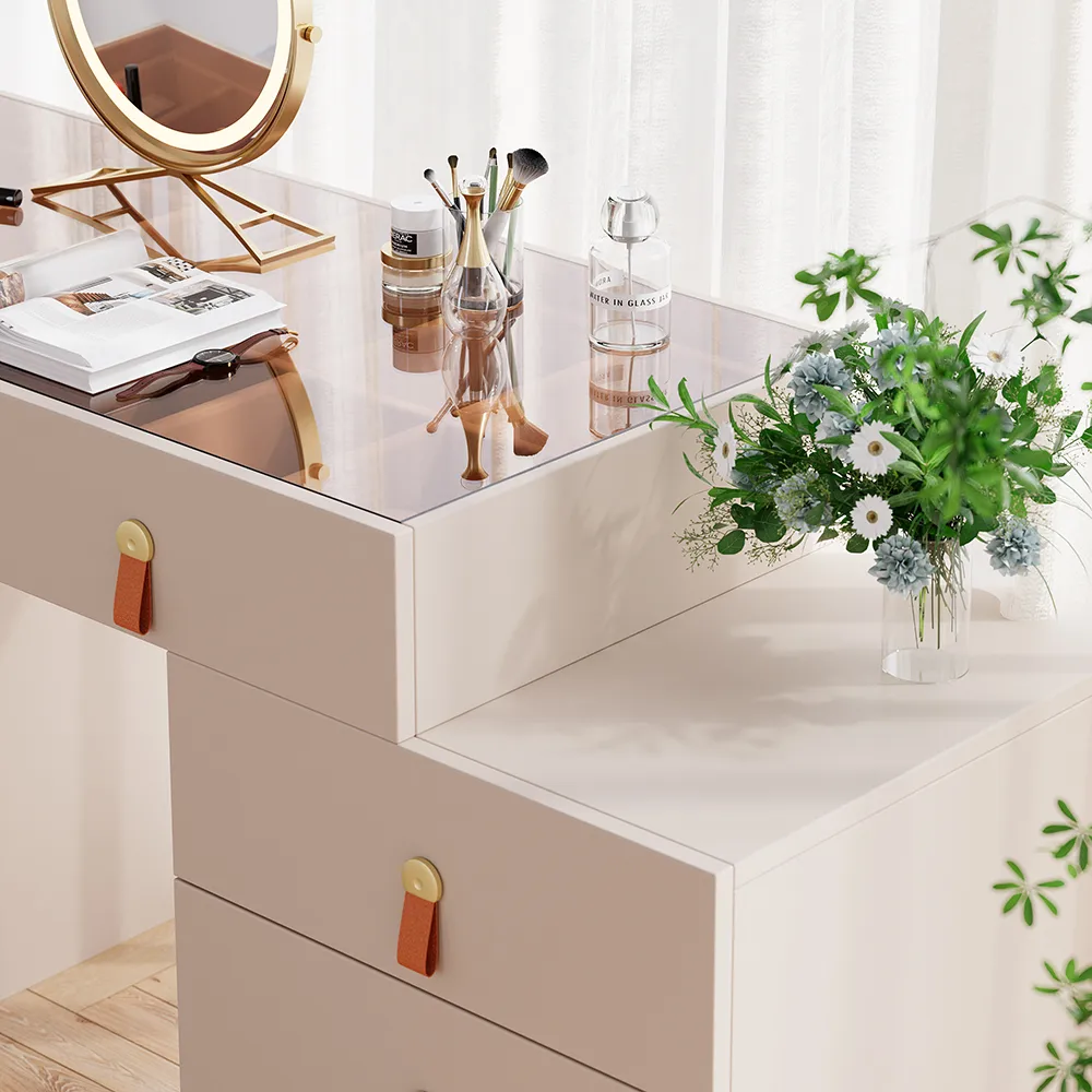 Extendable Makeup Vanity with Jewelry Storage Retractable — image 7