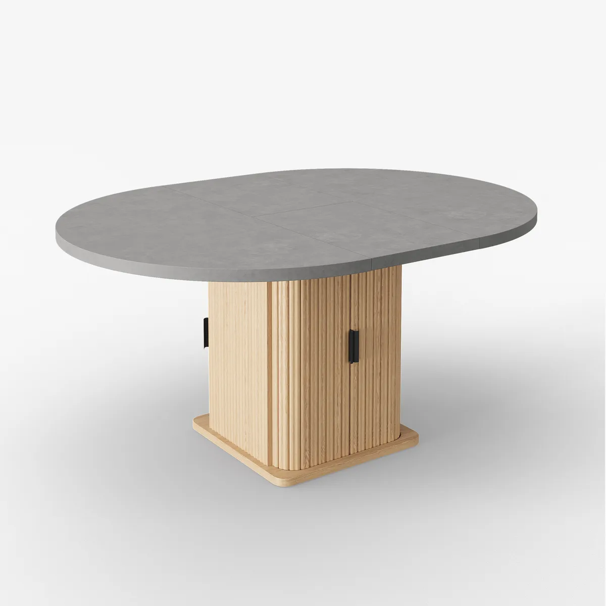 47"-63" Gray Extendable Dining Table Set — image 9