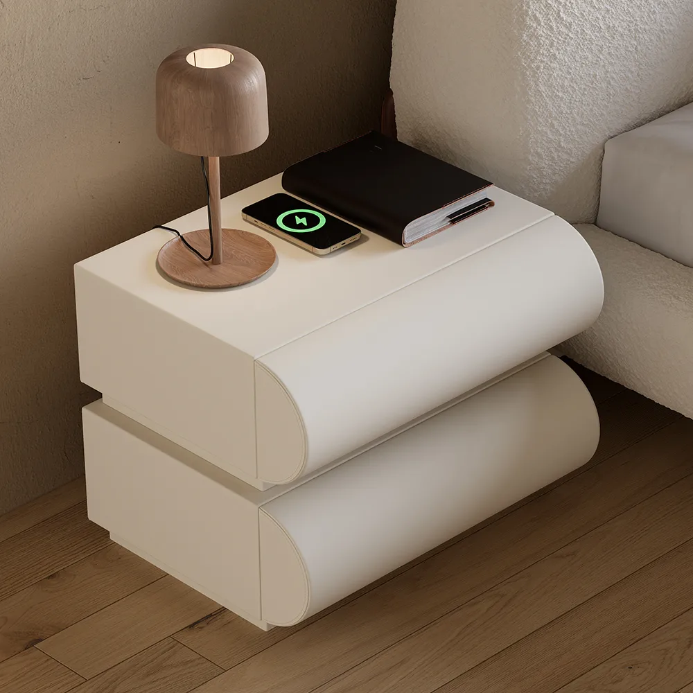 Bedroom Dresser & Nightstands Set Leather — image 17