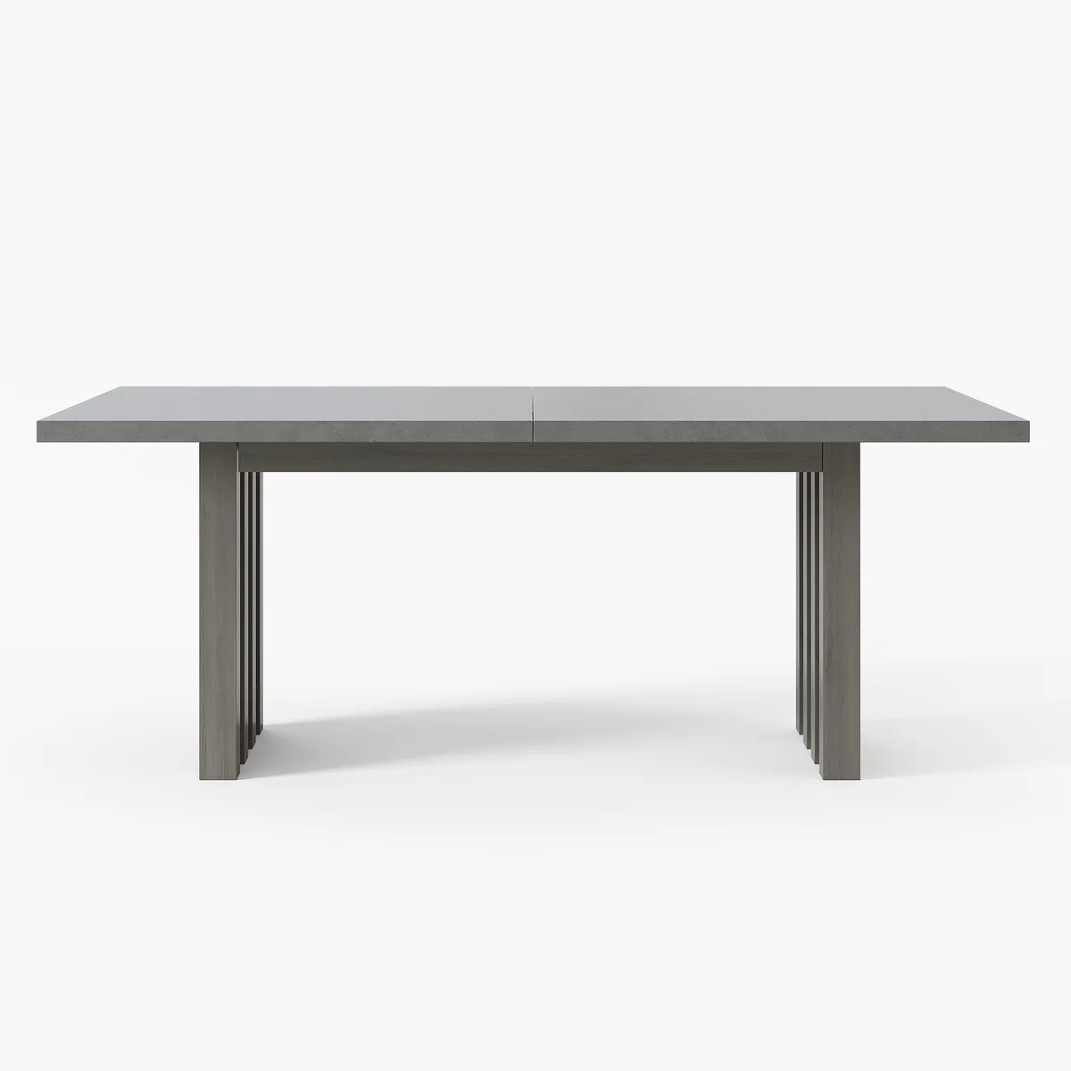11 Pieces Gray Aluminum Outdoor Patio Dining Set with Extendable Table and Woven Armchai — image 23