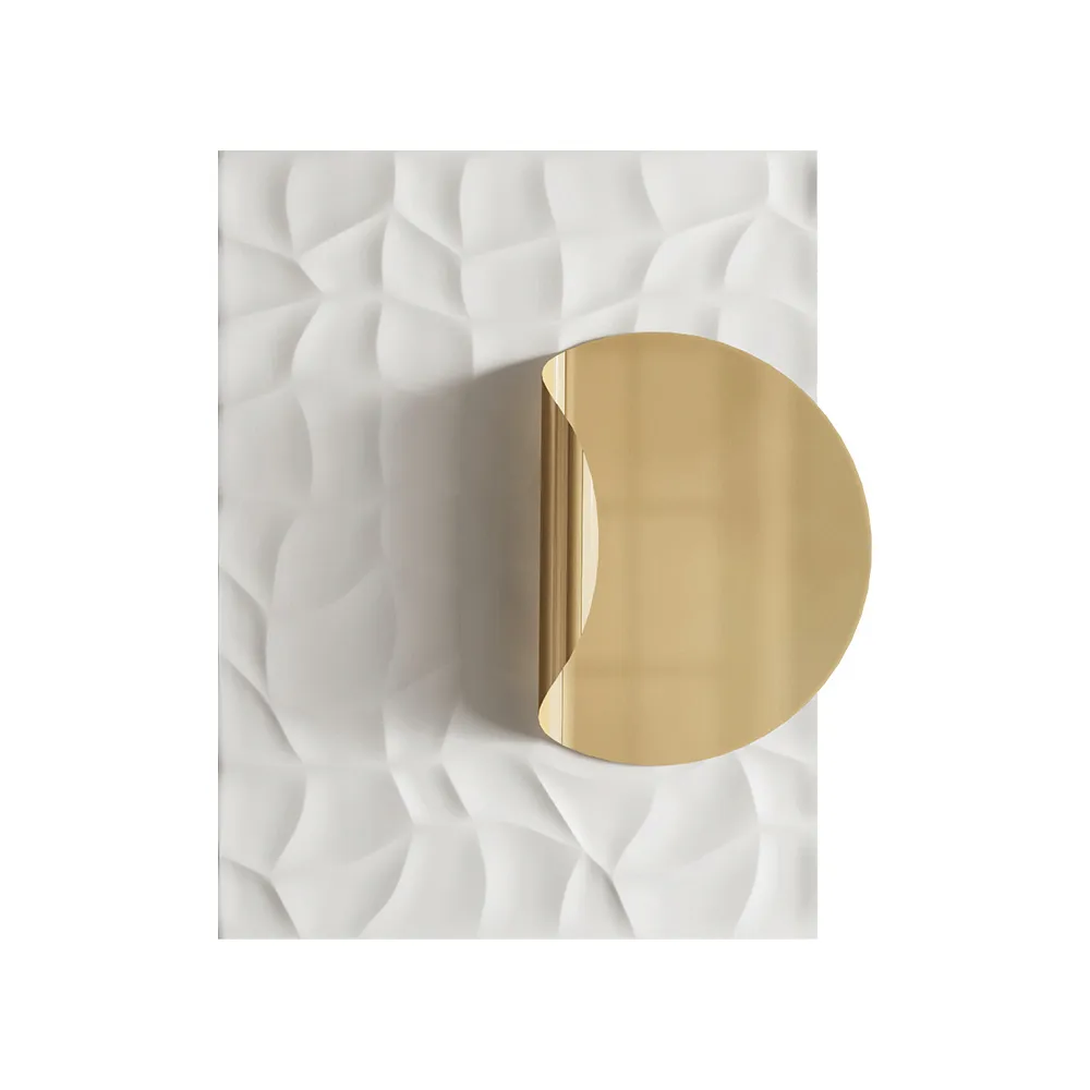 Rectangle Geometric 3D Wall Decor Background 23.6" x 35.4" Modern Metal in Gold Wall Art — image 6