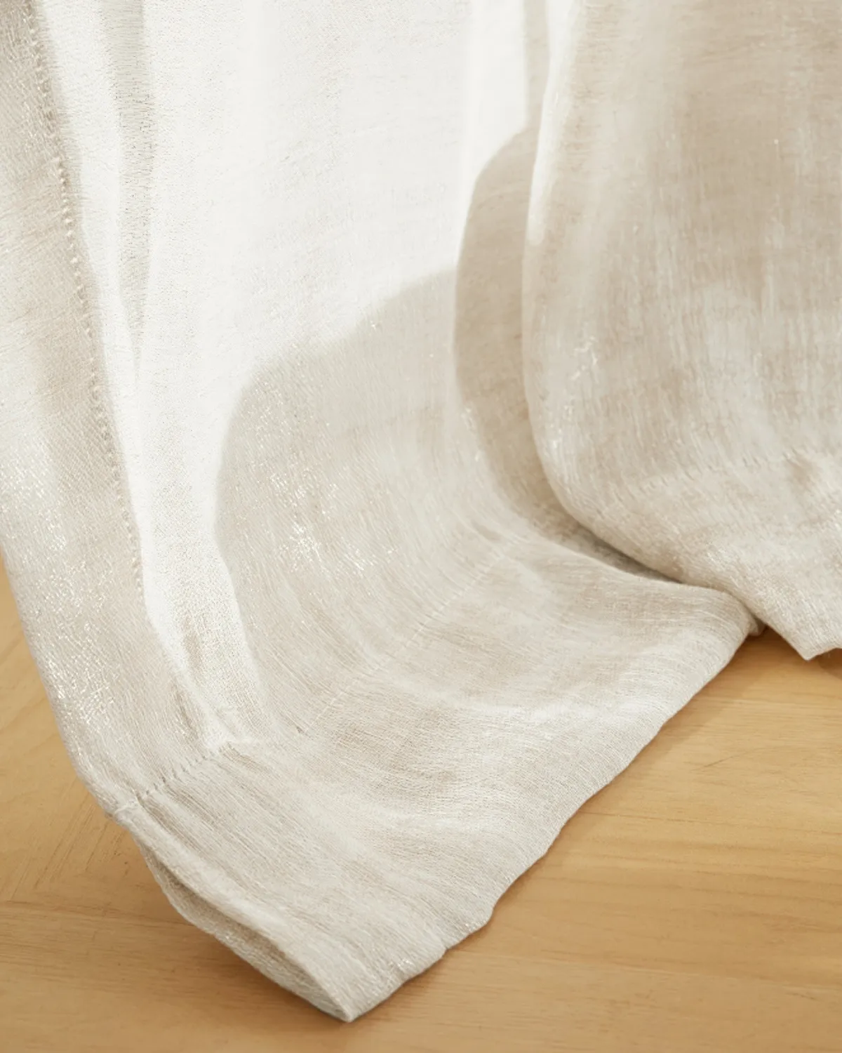 Silhouette Linen Blend Woven Sheer Custom Curtain — image 5