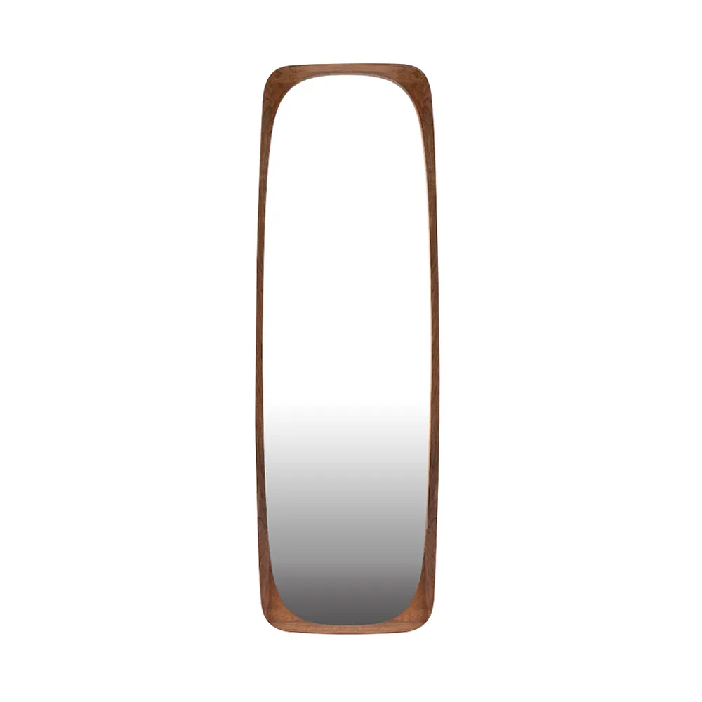 Mid-Century Rectangle Full Length Floor Mirror Wood Frame 69"x 20" Leaning Mirror — image 5