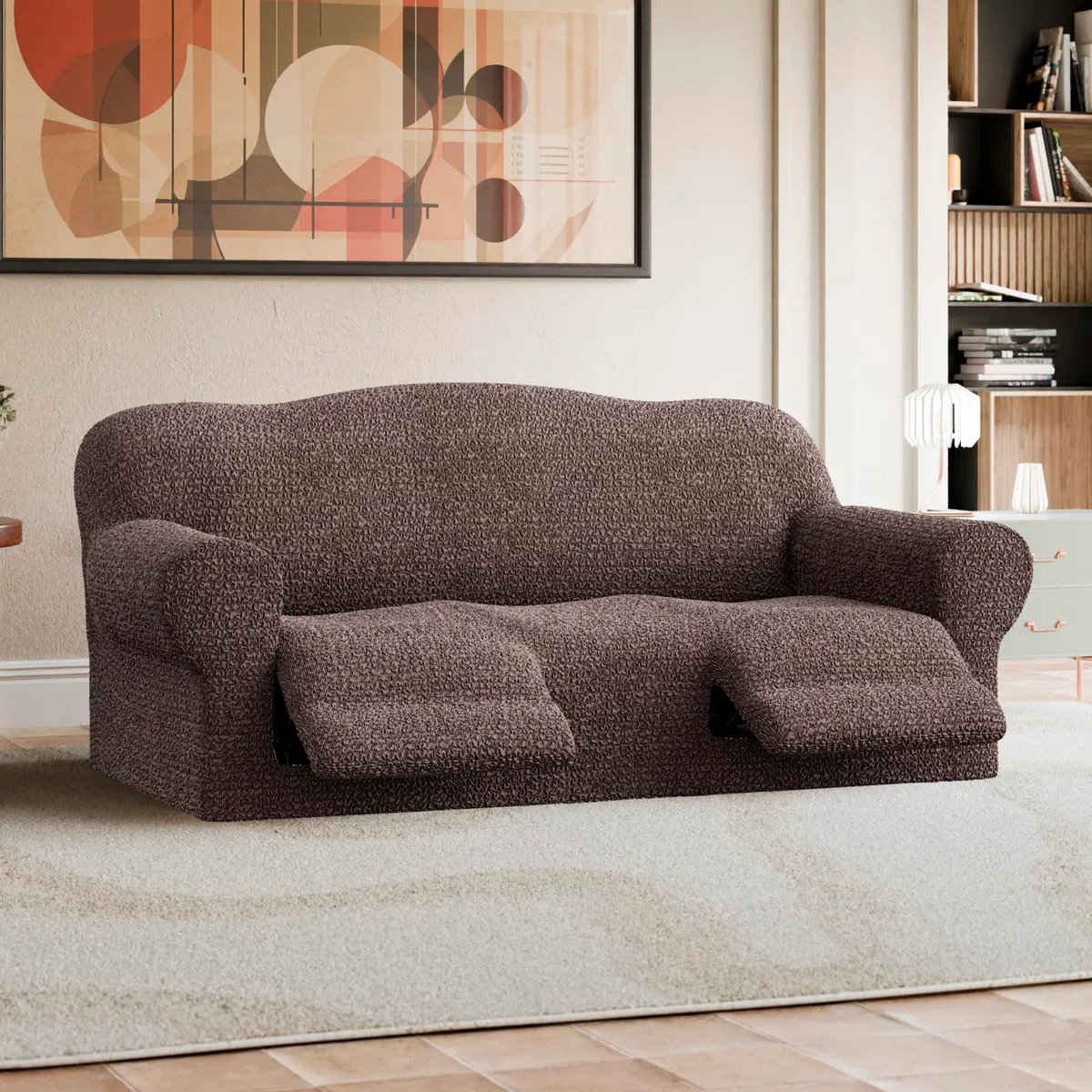 Recliner Sofa Slipcover - 1-Piece Furniture Protector - Form Fit, Machine Washable - CottonRich Collection — image 8