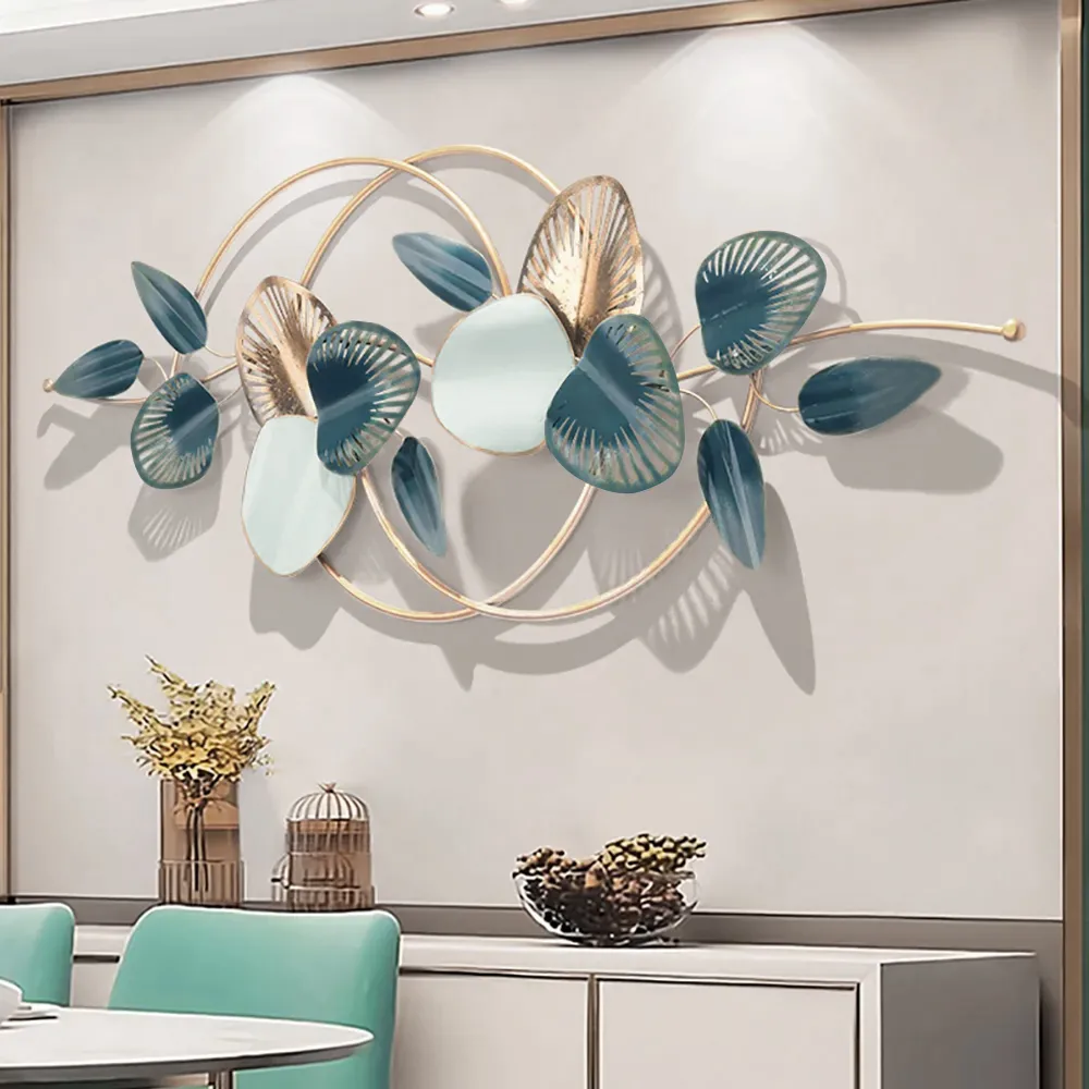 Modern Minimalist 3D Hollow-out Metal Leaves Wall Decor Classic Fashion Wall Decoration — image 6