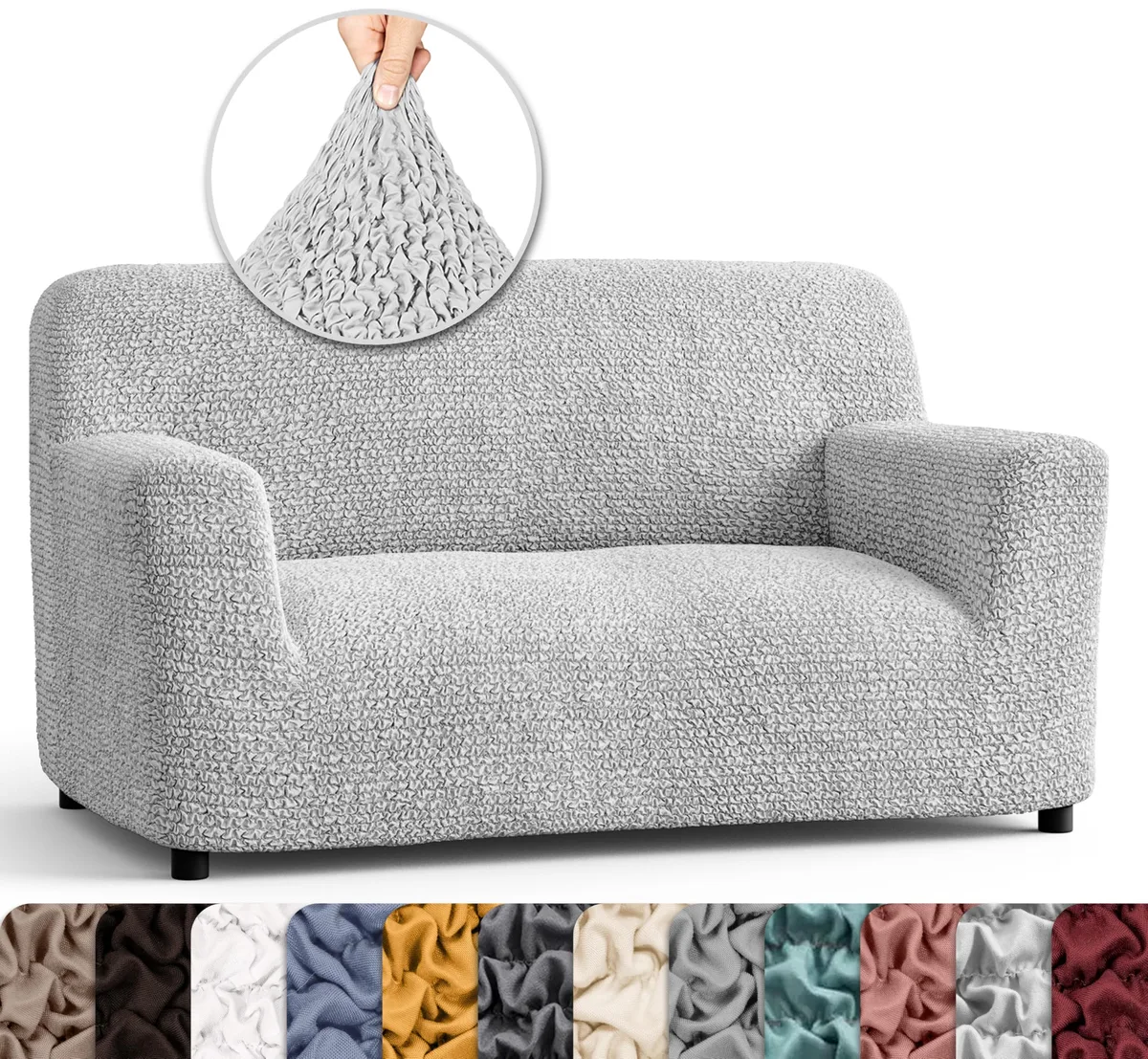 Loveseat Slipcovers - 1-Piece Furniture Protector - Form Fit, Machine Washable -MicrofibraCollection — image 12