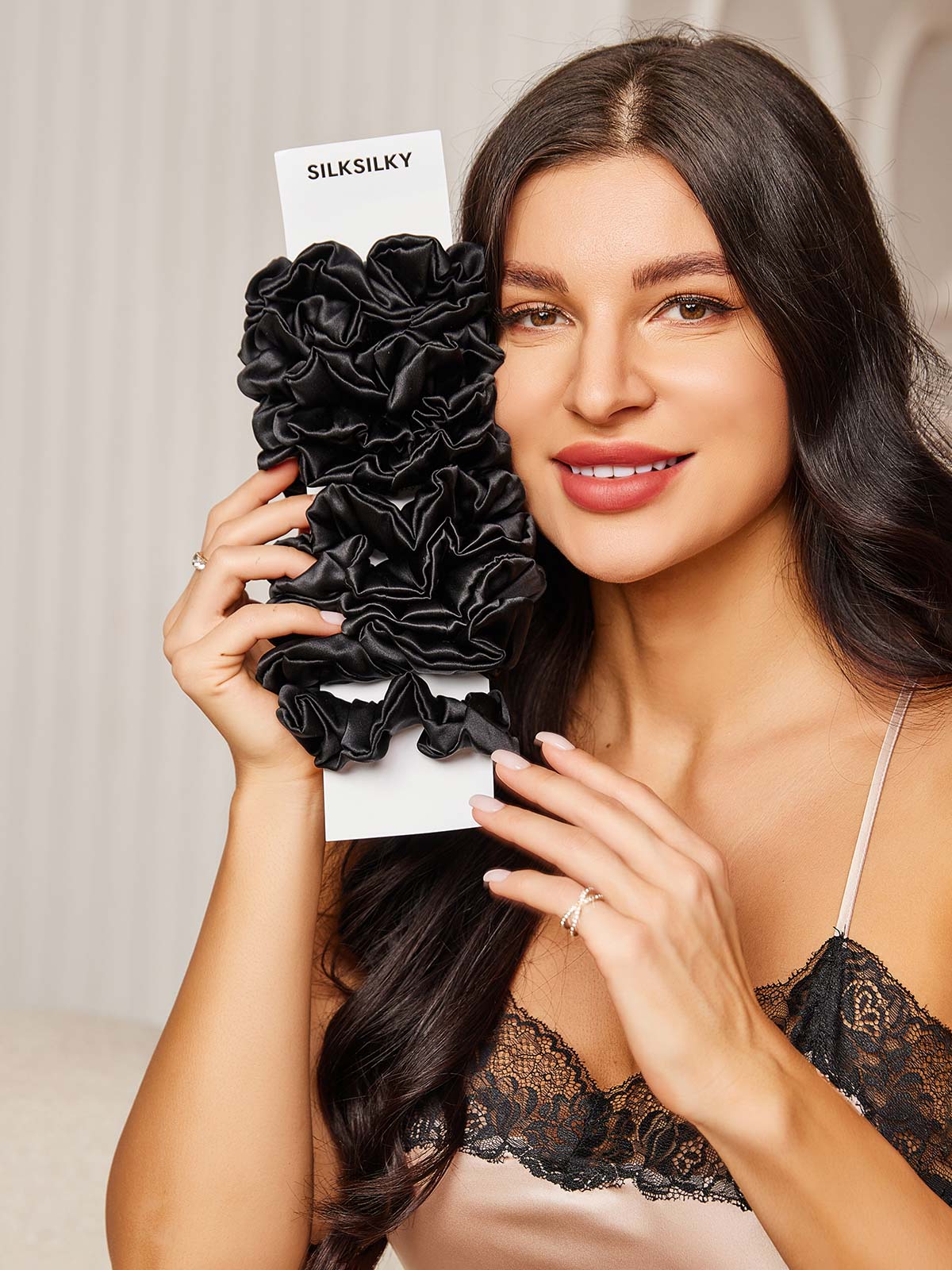 10Pcs Bundle 100% Mulberry Silk Classic Hair Scrunchies — image 5