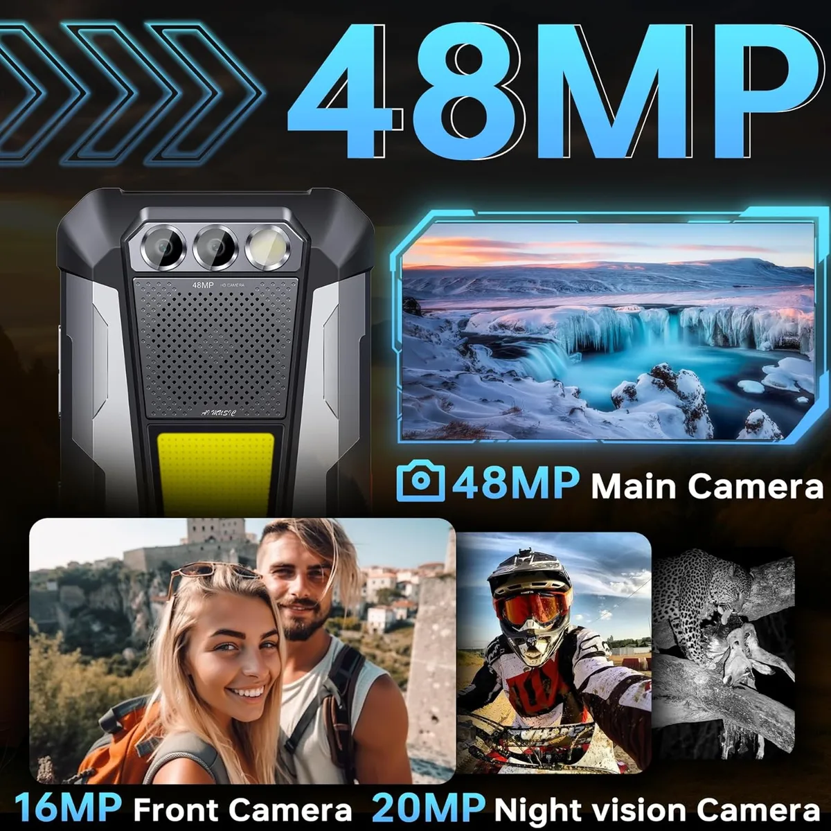 FOSSiBOT F106 Pro 15GB+256GB 103db Big Speaker 3W Camping lights 12000mAh 6.58-Inch Rugged Phone — image 5