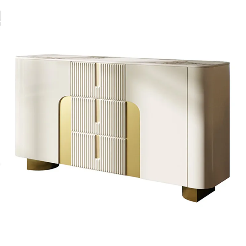 Artis Modern White 59"W Sintered Stone Sideboard 3 Drawers Kitchen Buffet Table — image 15