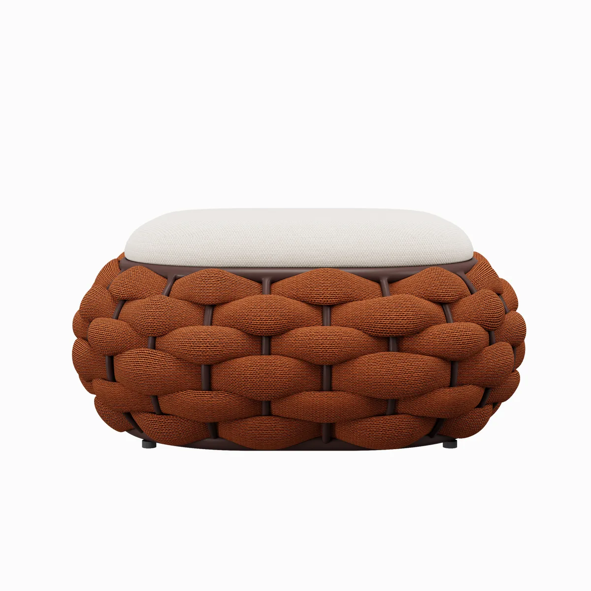 Cocaro Outdoor Storage Ottoman with Woven Rope in Light — image 29