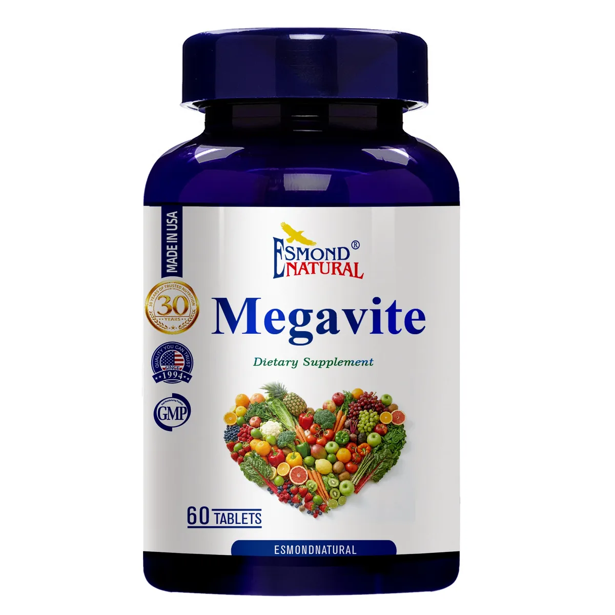 Megavite (Daily Wellness Formula with Vitamins, Minerals, Herbal Blend & Antioxidants), USA, FDA, GMP, NPAC-60 Tablets