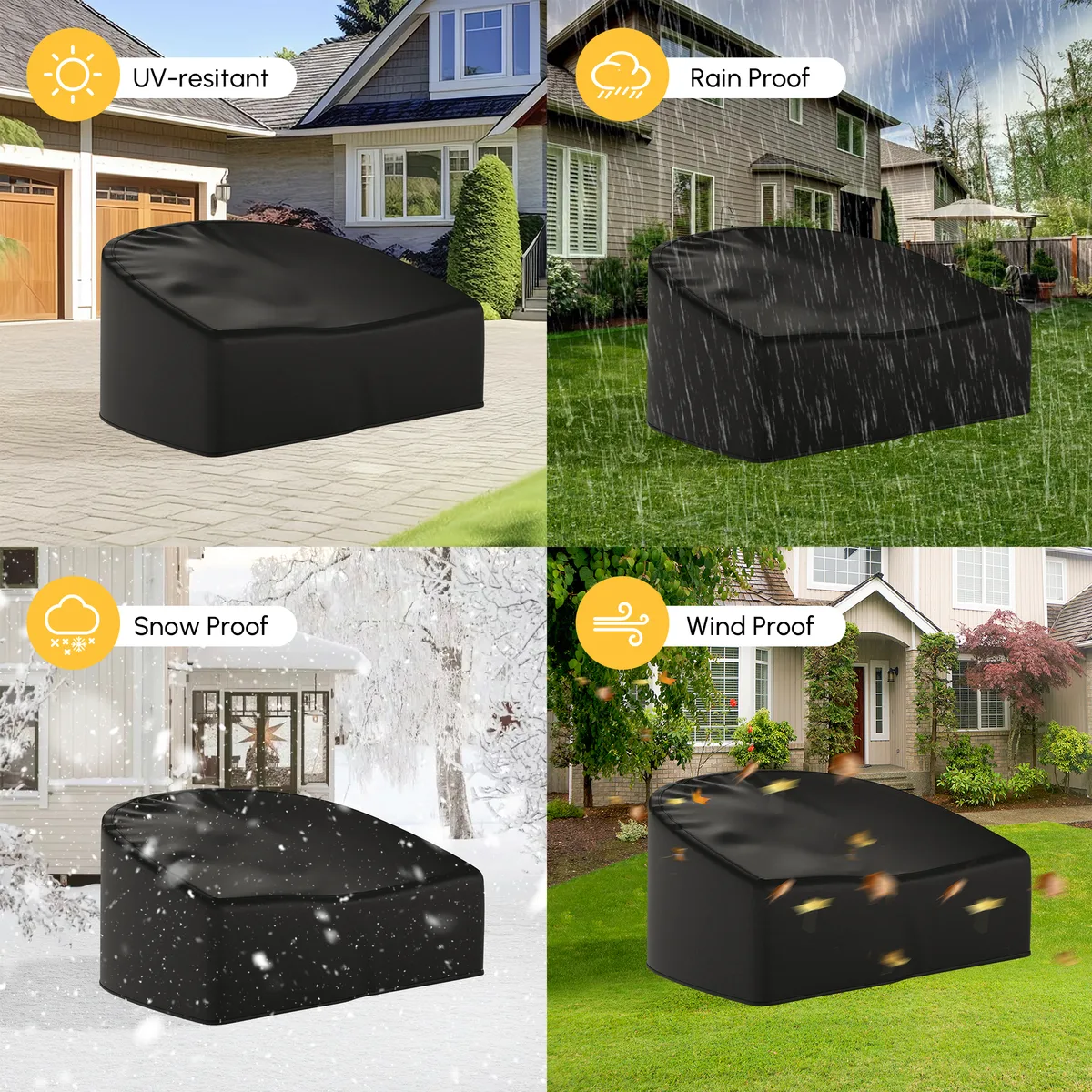 600D Tough Canvas Waterproof Outdoor Daybed Covers — image 5