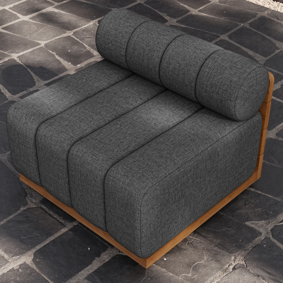 Resaro Teak Outdoor Swivel Chair Dark — image 13