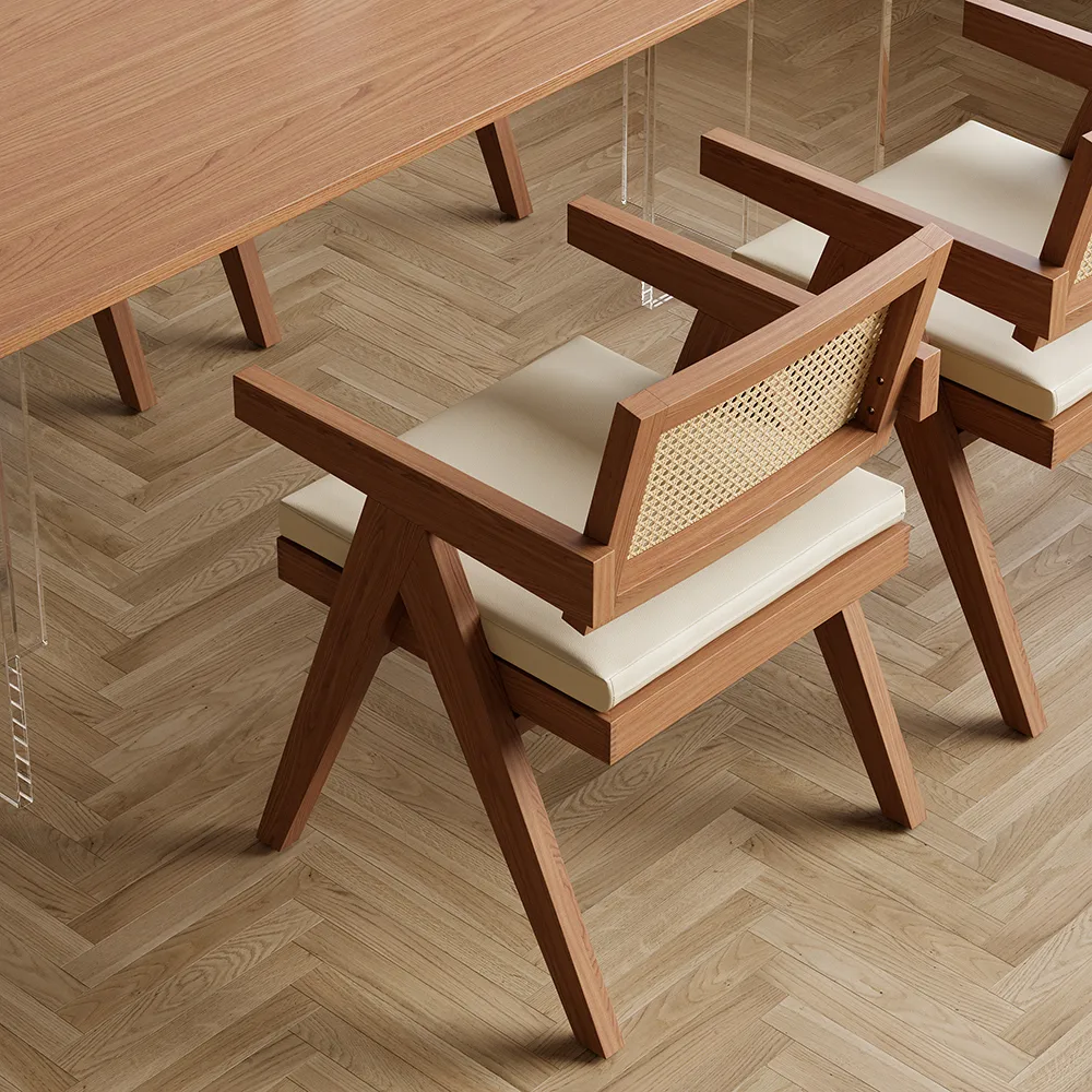 Archic Rattan Dining Chairs with Solid Wood Frame Japandi — image 18