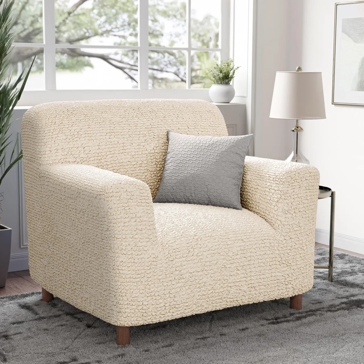 Armchair Slipcovers - 1-Piece Furniture Protector - Form Fit, Machine Washable -MicrofibraCollection — image 22