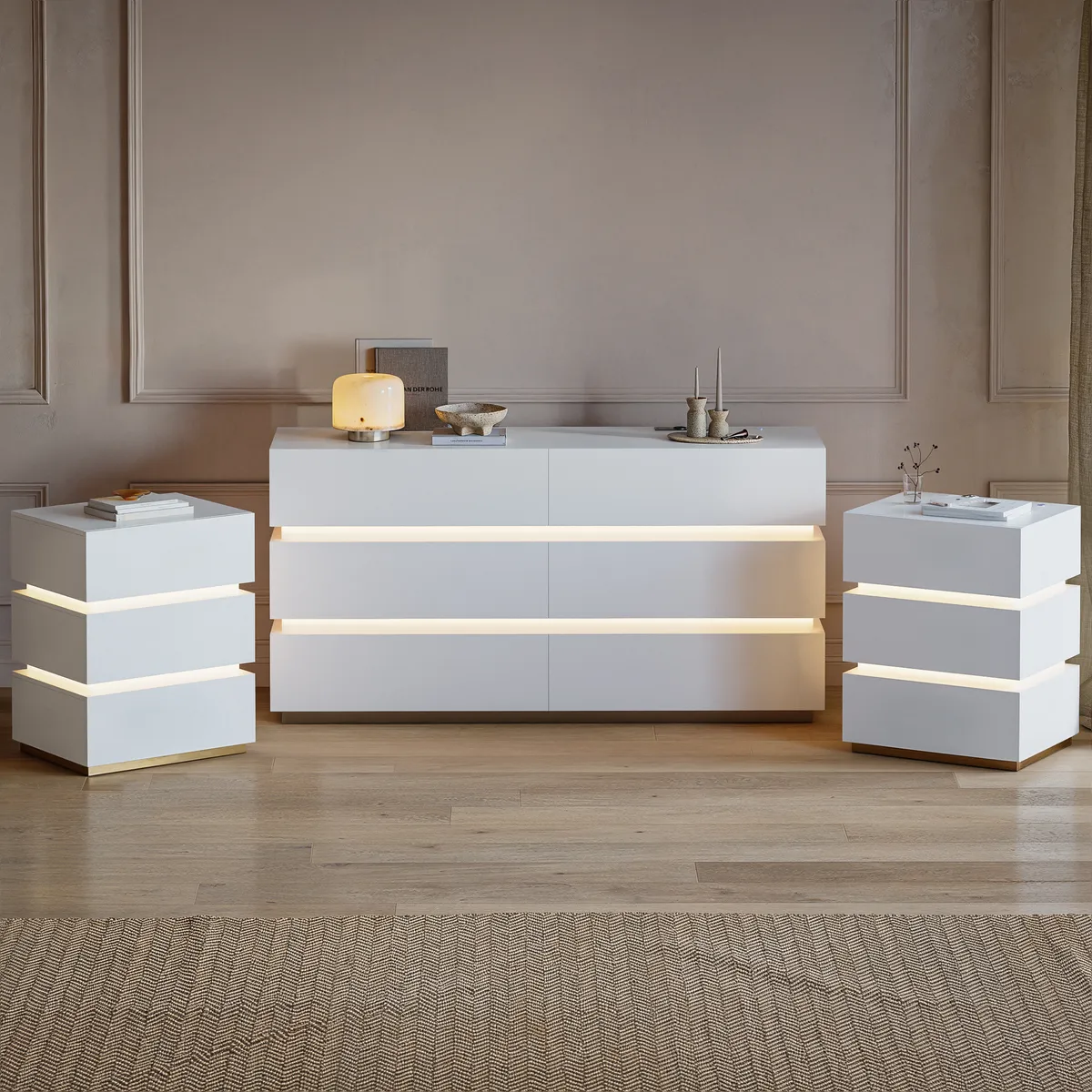 Lumio 47" LED 6-Drawer Dresser with Charging Station — image 15