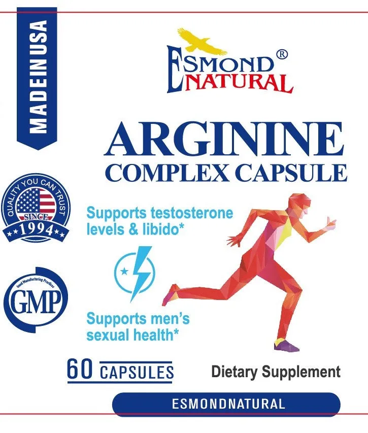 Arginine Complex Capsule (Supports Testosterone Levels, Libido, Men's Health), USA, FDA, GMP, NPAC-60 Capsules — image 2