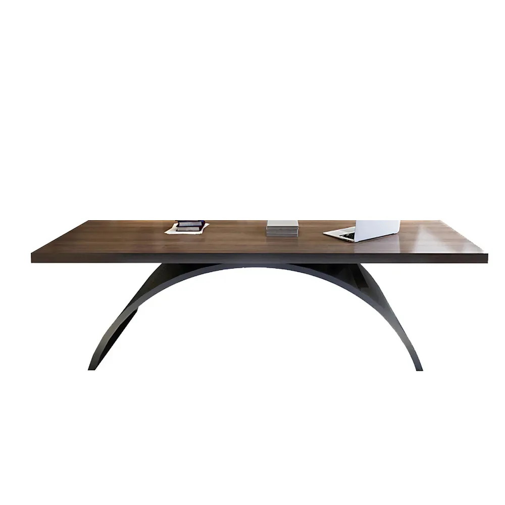 70.9" Industrial Black Rectangular Writing Desk & Office Desk Chair Set High Back — image 9