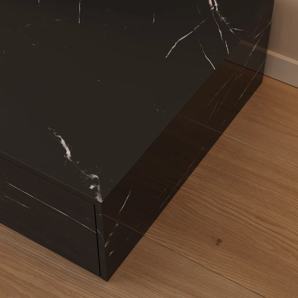 87"-106" Extendable TV Stand with Sintered Stone Top & 5 Drawers — image 8