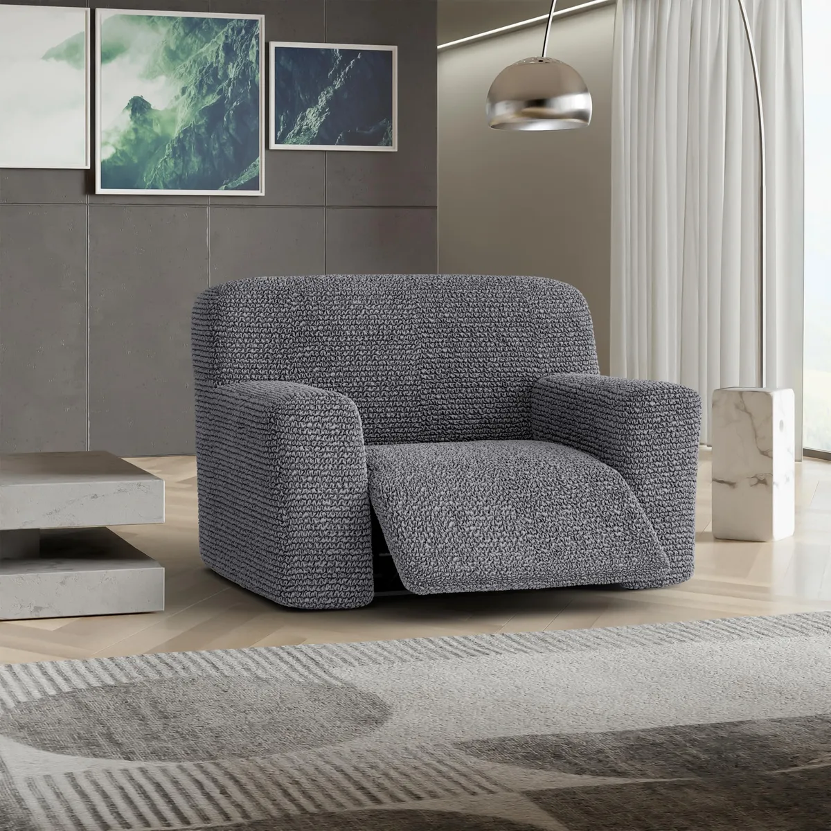 Oversized Recliner Chair Slipcover - 1-Piece Furniture Protector - Form Fit, Machine Washable -MicrofibraCollection — image 7