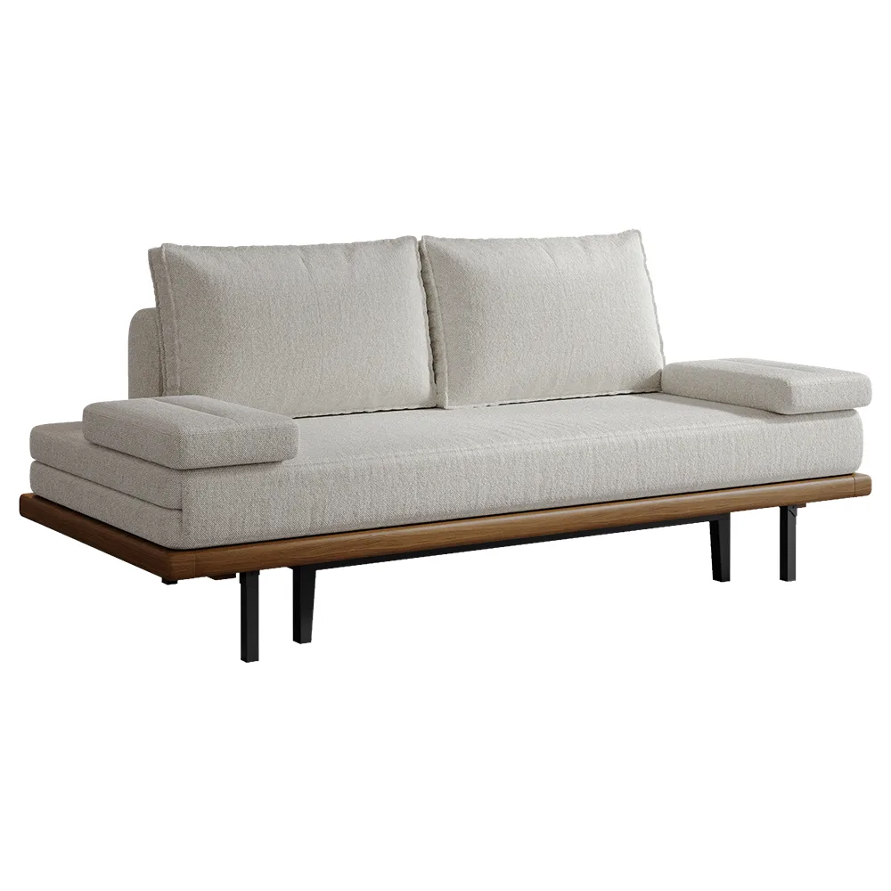 Full Size Daybed Futon Bed Cotton & Linen Convertible Sofa Bed — image 27