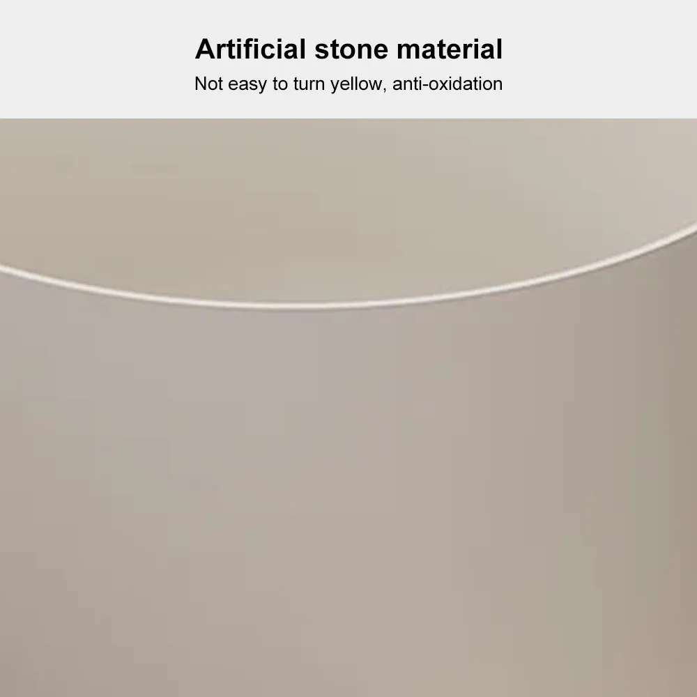 41" Freestanding Japanese Soaking Bathtub Matte White Round Stone Resin Tub — image 7